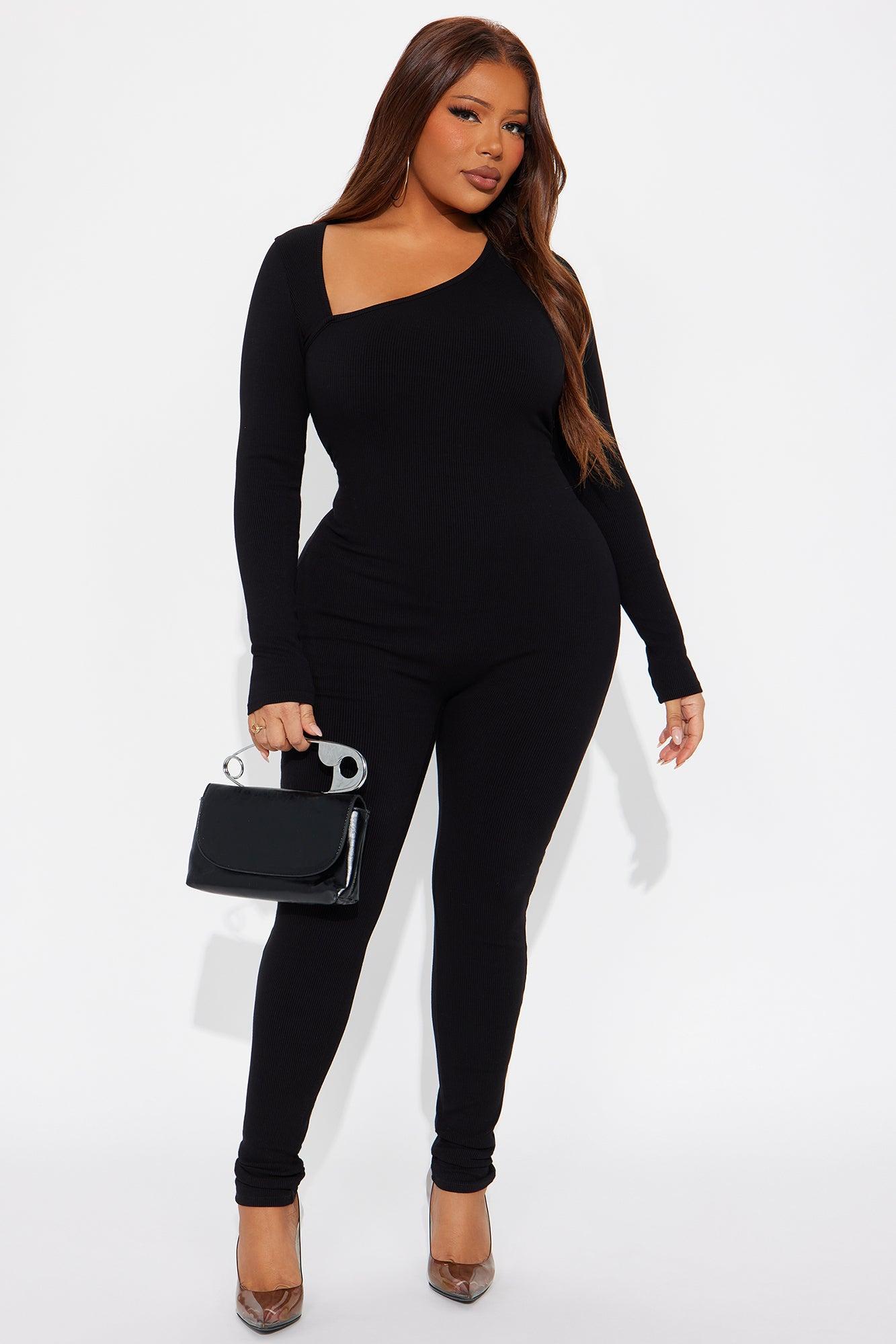 Final Edit Snatched Long Sleeve Jumpsuit - Black Product Image