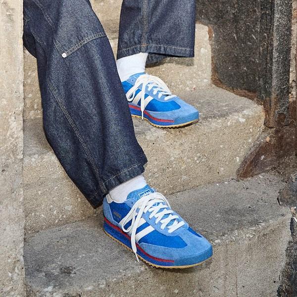 Mens adidas SL 72 RS Athletic Shoe Core White / Better Scarlet Product Image