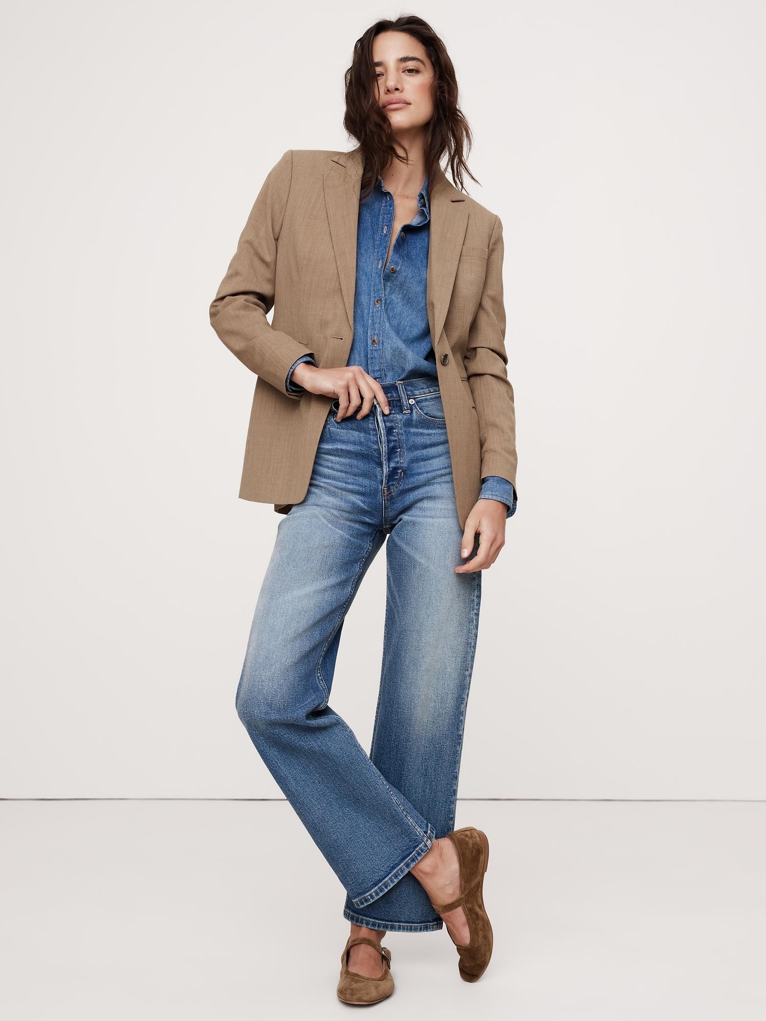 Slim Italian Wool Blazer Product Image