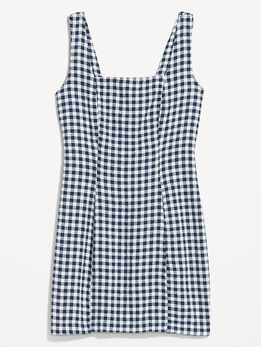 Sleeveless Linen-Blend Mini Dress Product Image