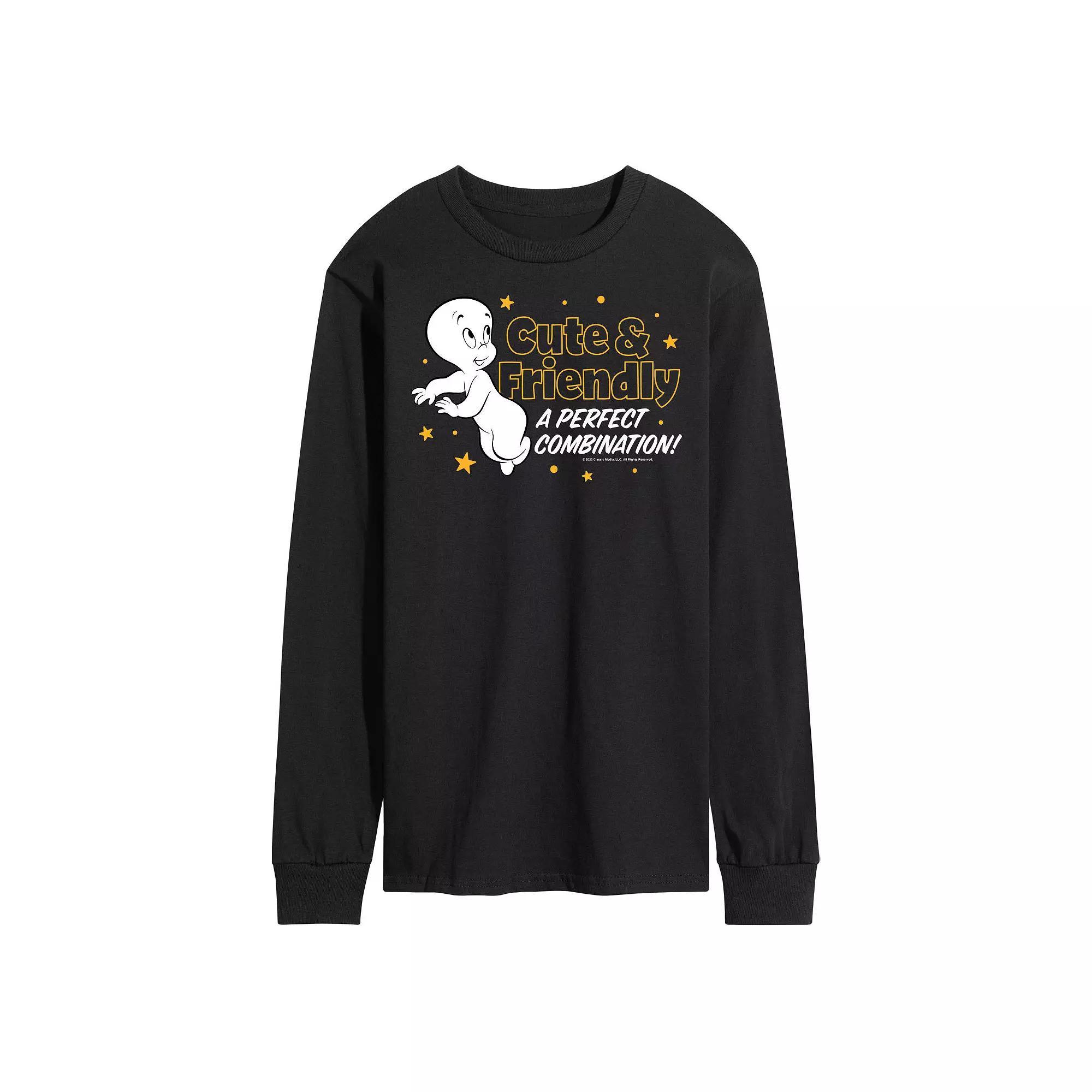 Mens Casper Cute And Friendly Long Sleeve Tee Product Image