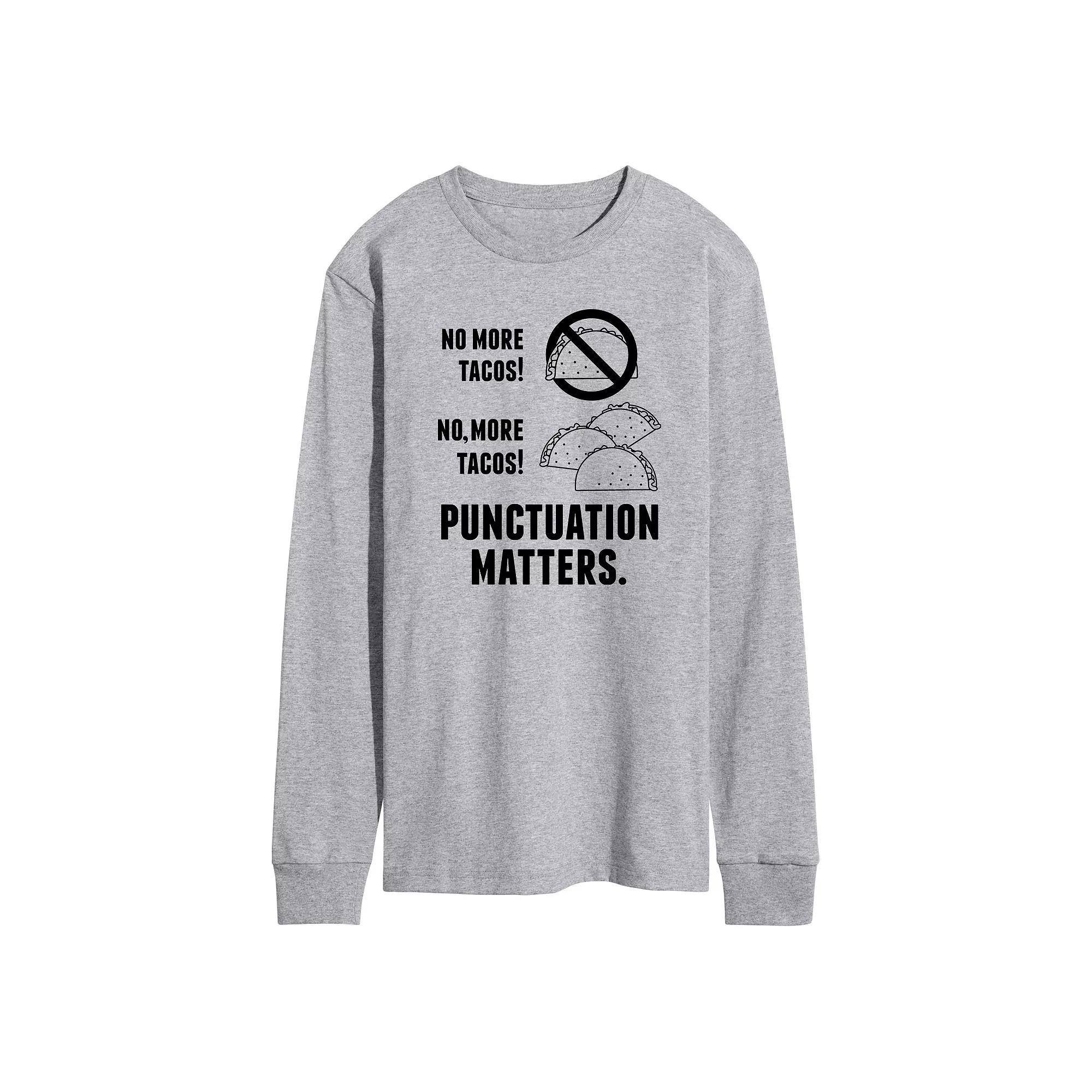 Men's Punctuation Matters Tee, Size: XL, Gray Product Image