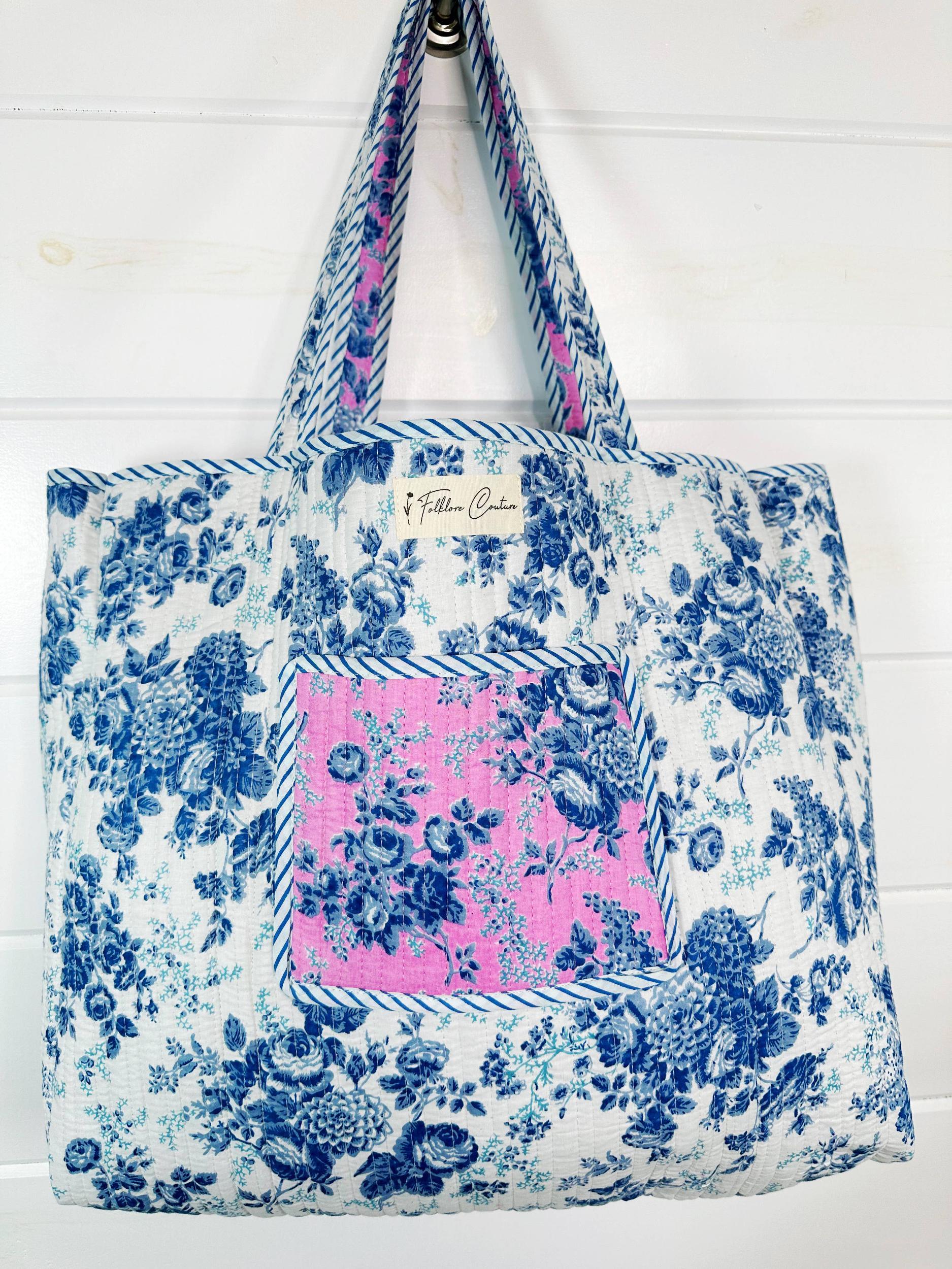 Cottage Floral Quilted Tote Bag Product Image