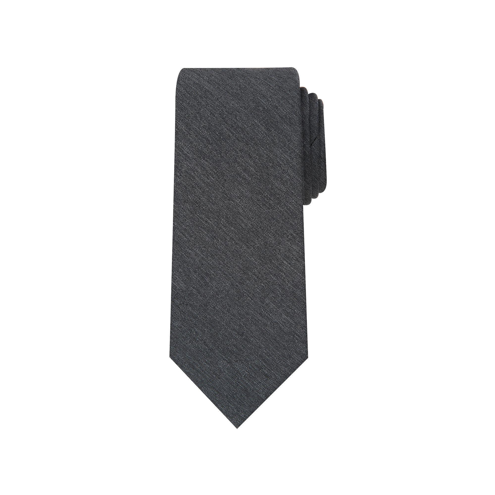 Men's Bespoke Solid Sateen Tie, Black Sateen Product Image
