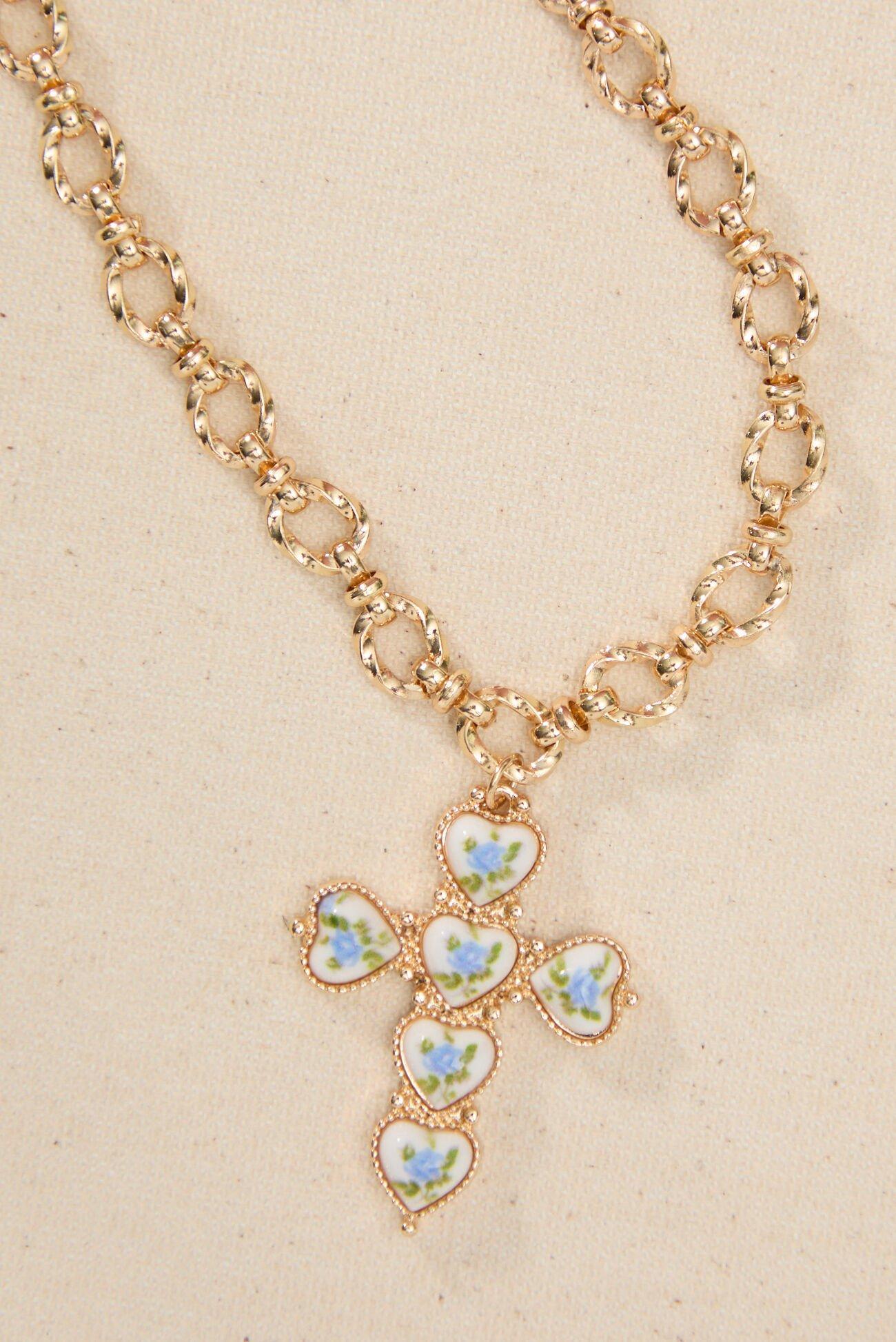 Heart & Faith Cross Necklace Product Image