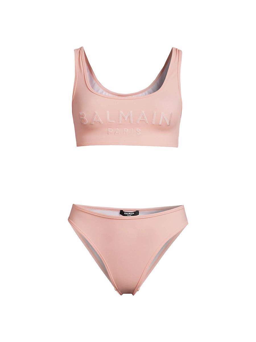 Womens Logo Embroidered Bikini Product Image