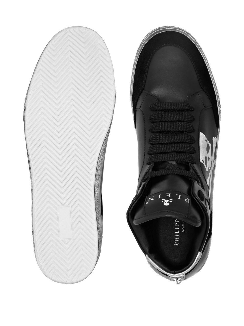skull-motif hi-top sneakers Product Image