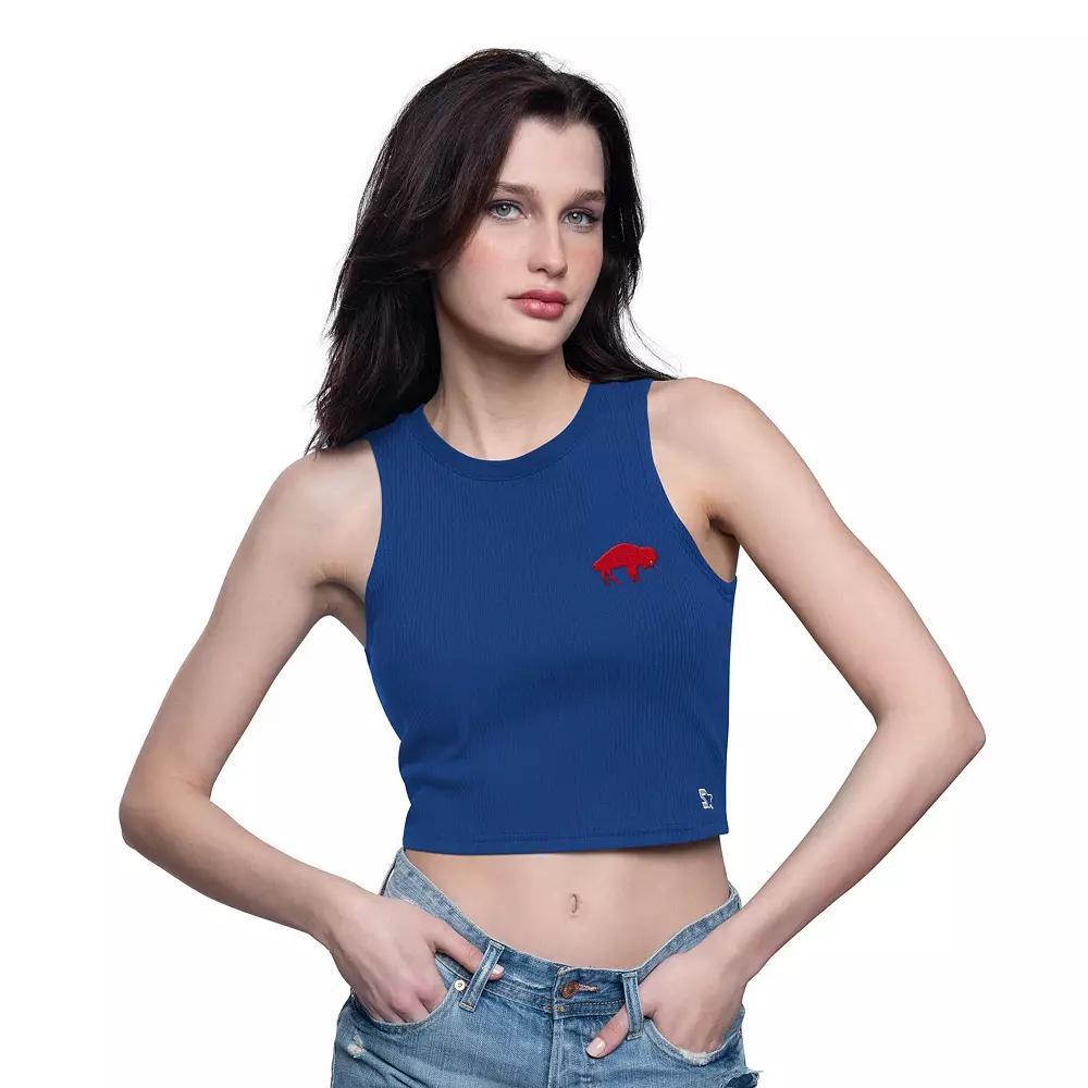 Women's Starter  Royal Buffalo Bills Show Up Cropped Tank Top, Size: Large, Blue Product Image