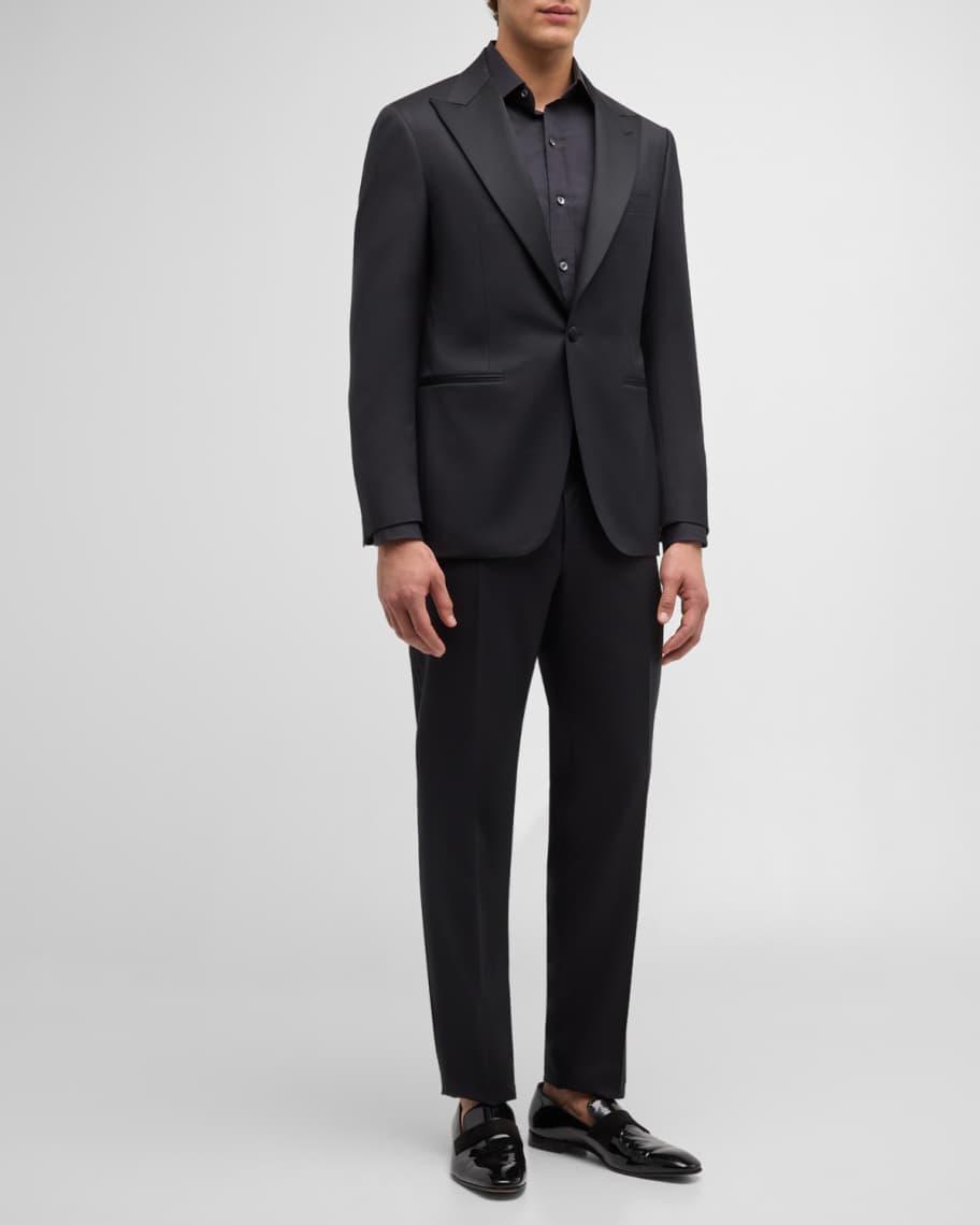 Mens Wool Diamond Weave Tuxedo Product Image