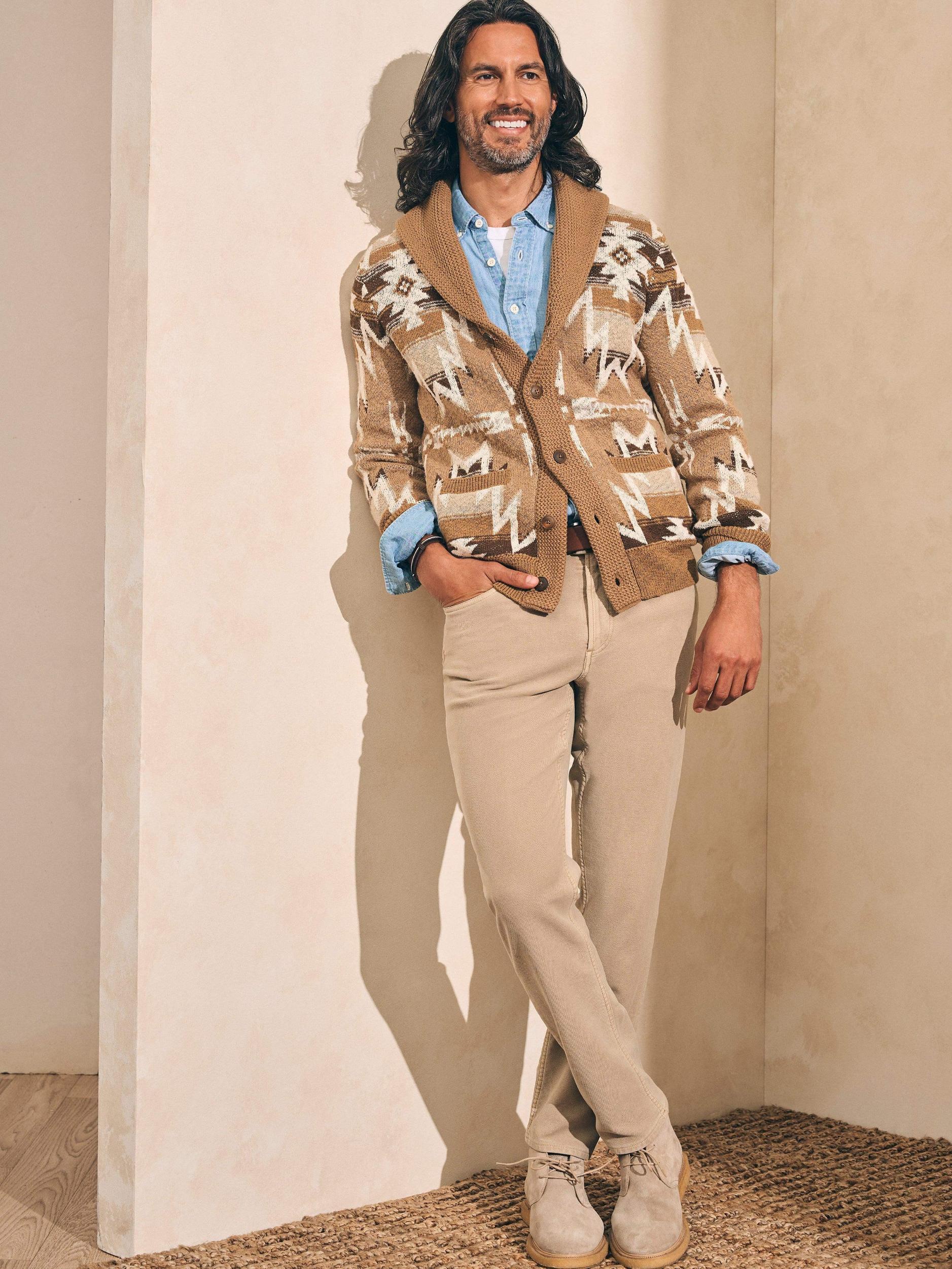 Stretch Terry 5-Pocket Pant  - Desert Khaki Male Product Image