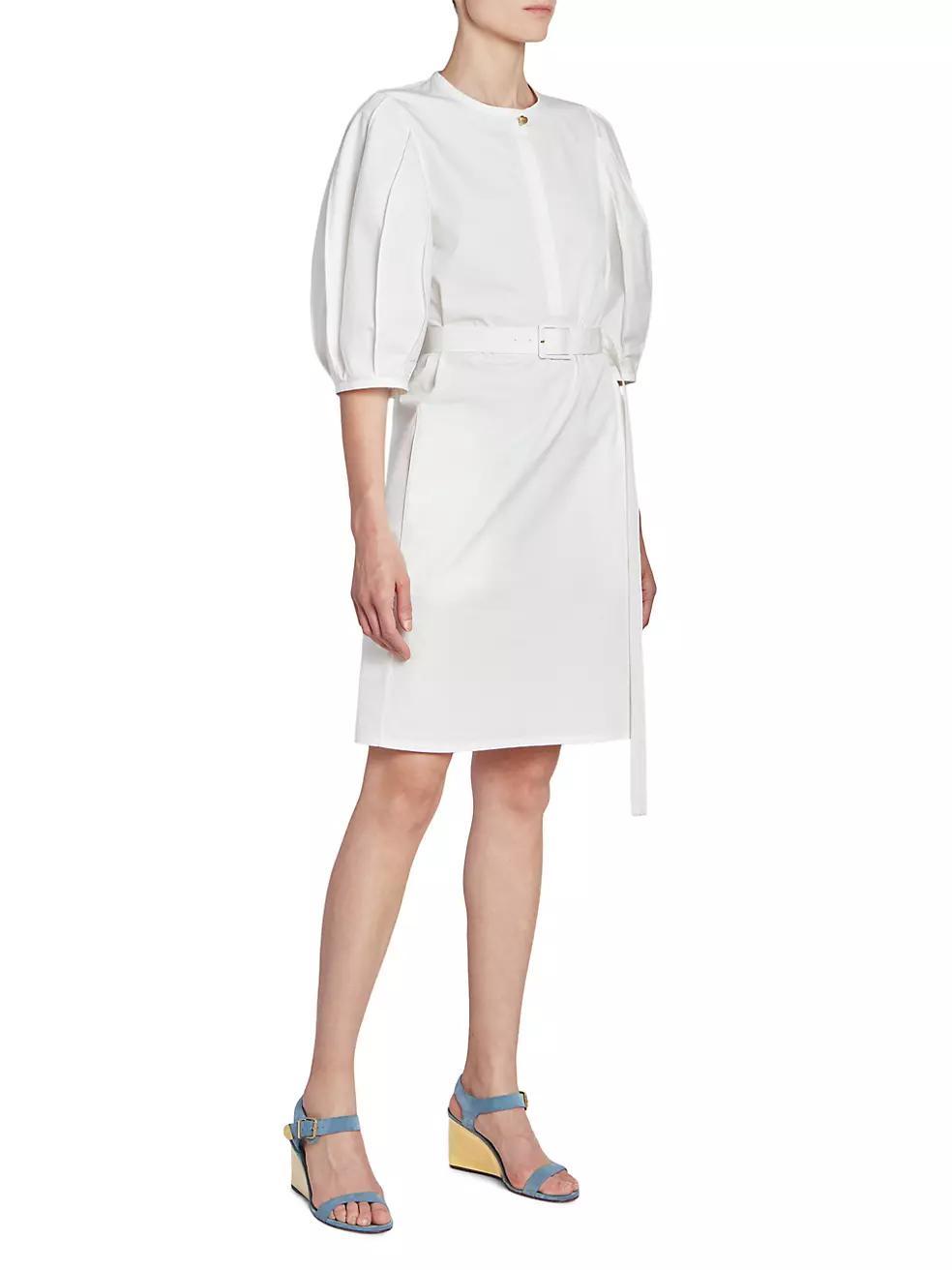 Belted Cotton Poplin Dress Product Image