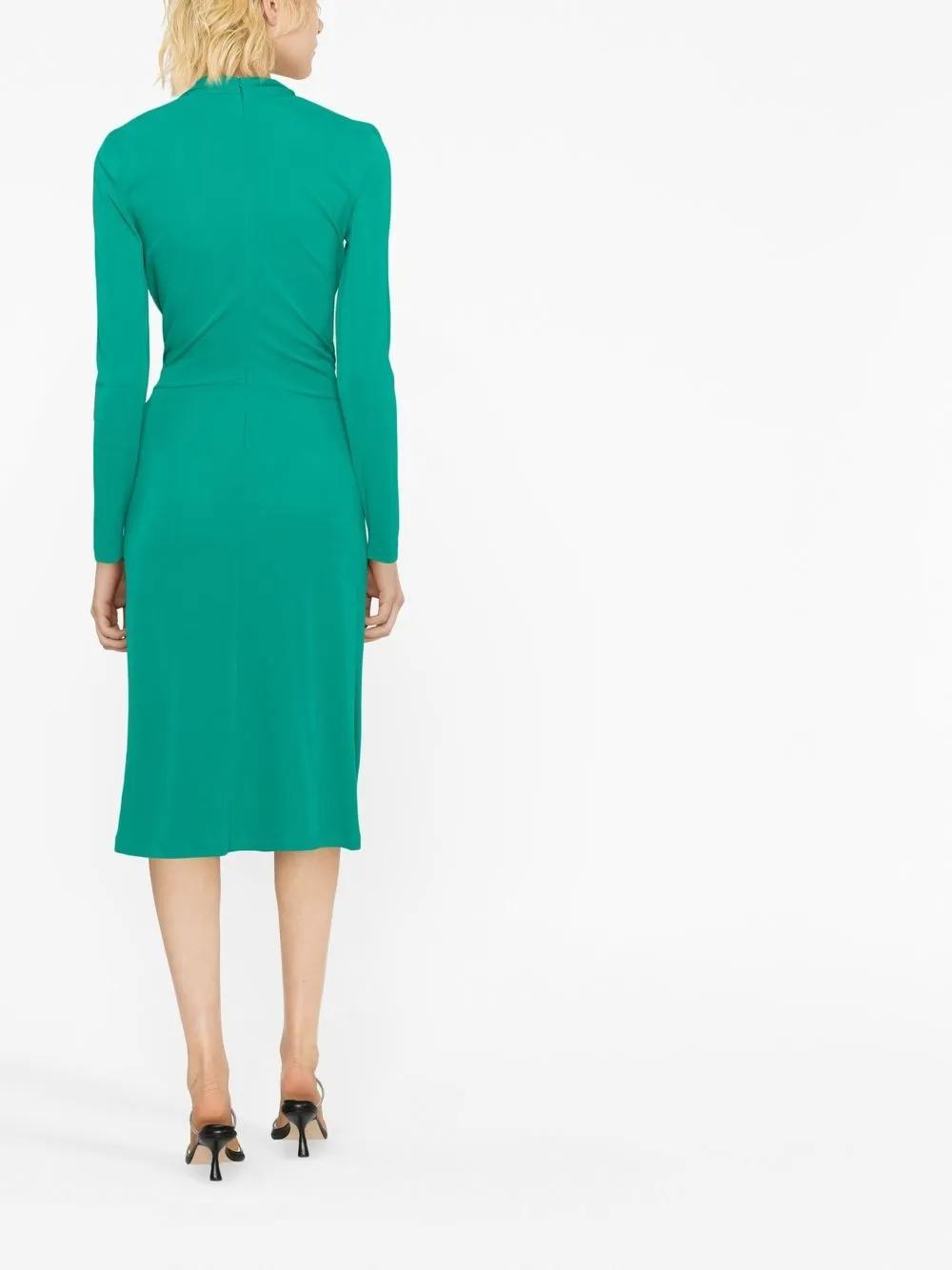 ALBERTA FERRETTI Wrap Midi Dress In Green Product Image