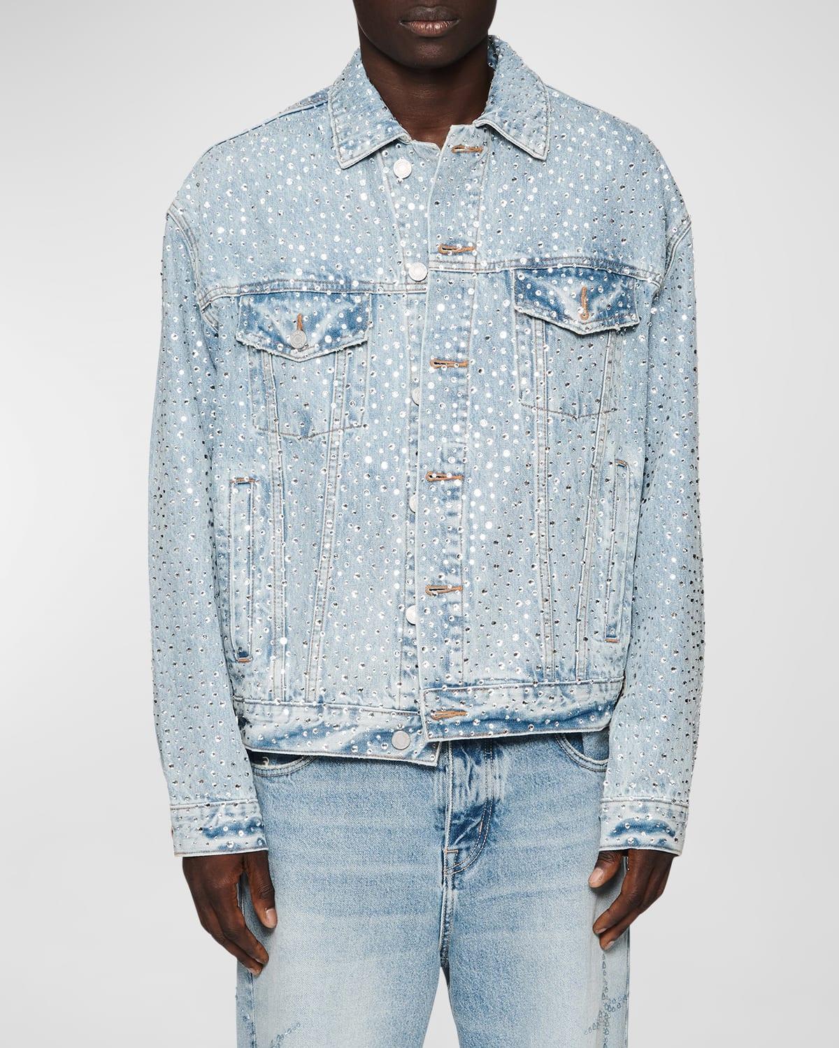 Mens Crystal Galore Denim Jacket Product Image