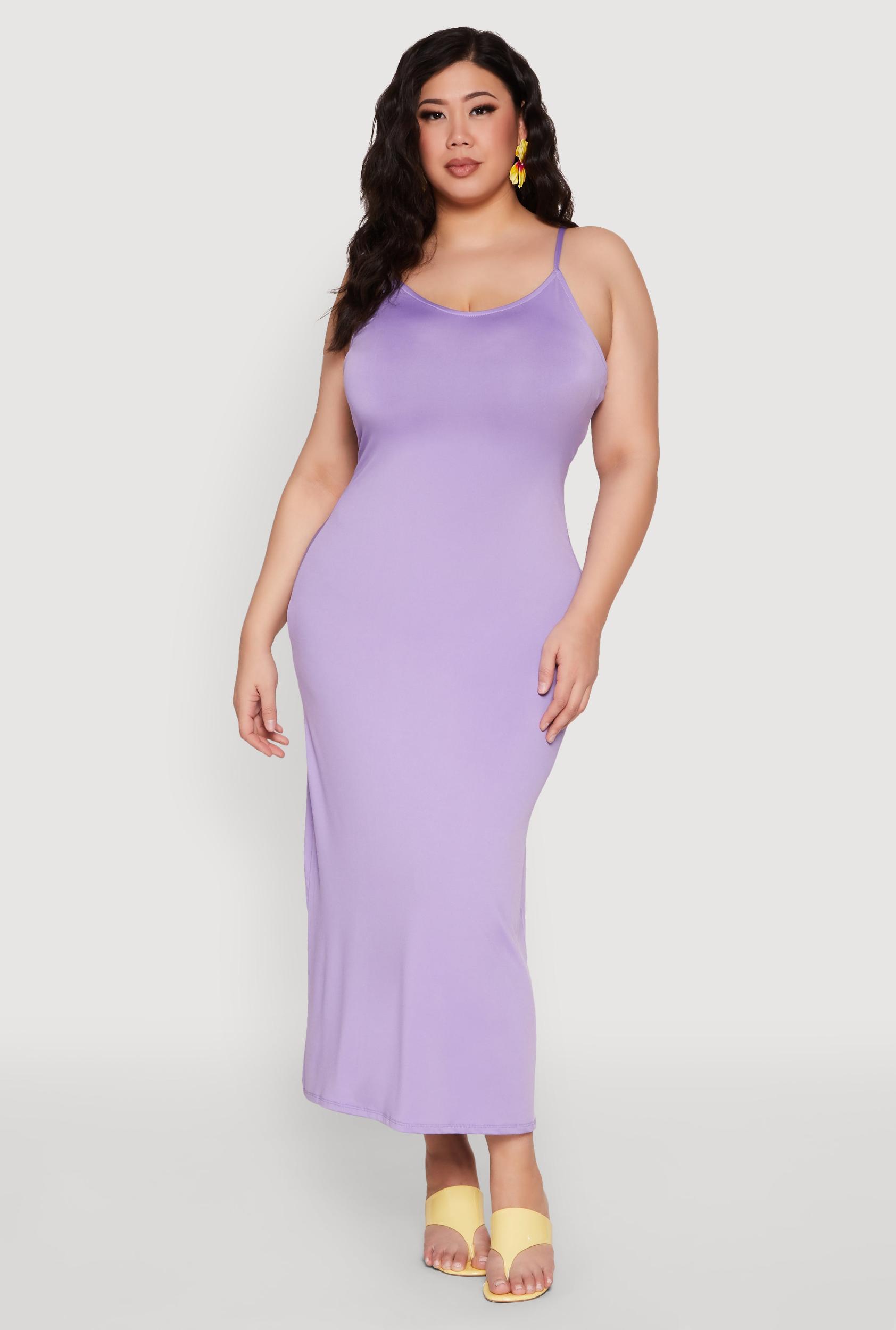 Womens Plus Size Scoop Neck Cami Dress Product Image