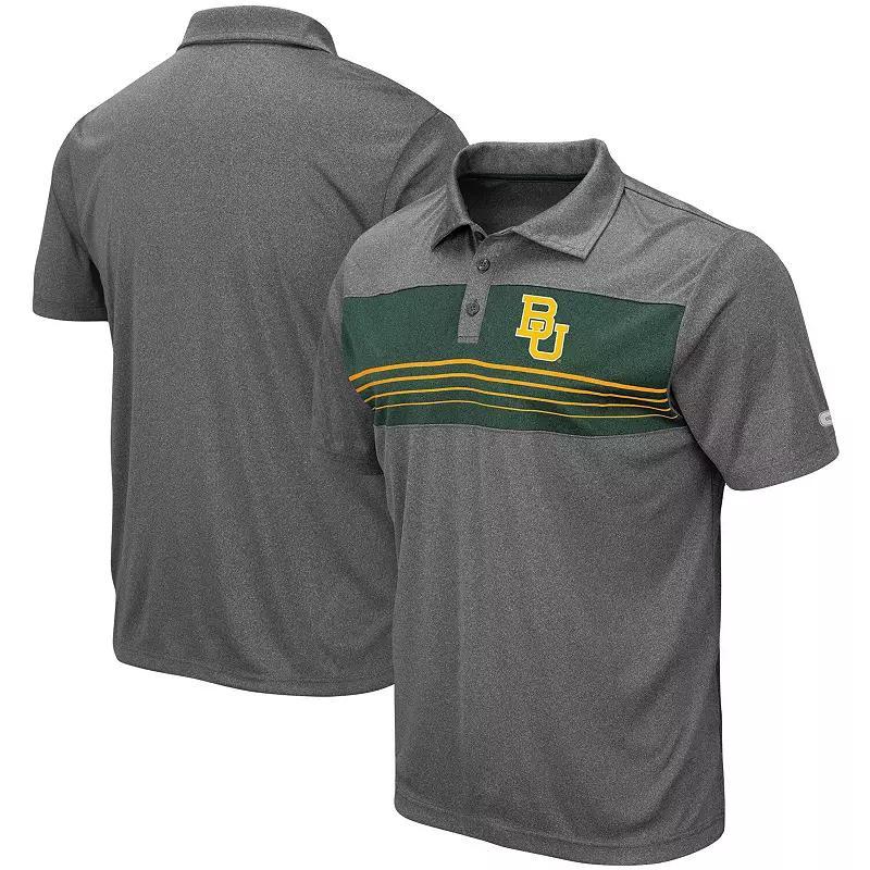 Men's Colosseum Heathered Charcoal Baylor Bears Smithers Polo, Size: Small, Bay Charco Product Image