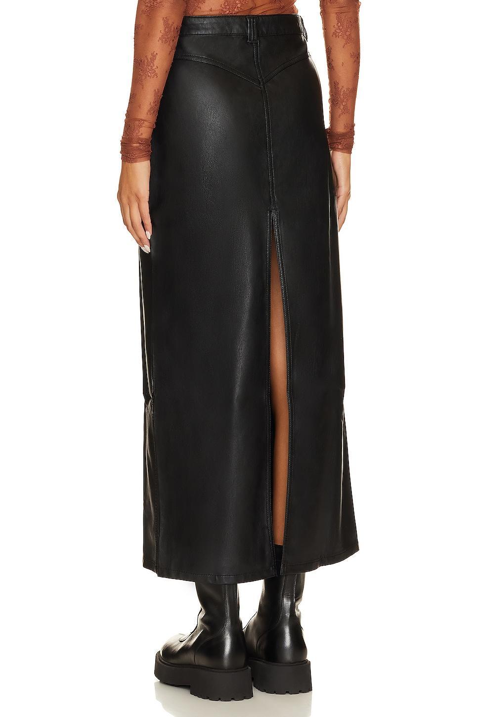 x We The Free City Slicker Faux Leather Maxi Skirt In Black Free People Product Image