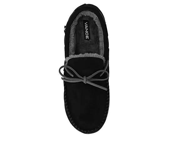 VANCE Hayden Men's Moccasin Slippers, Size: Small(7-8), Black Product Image