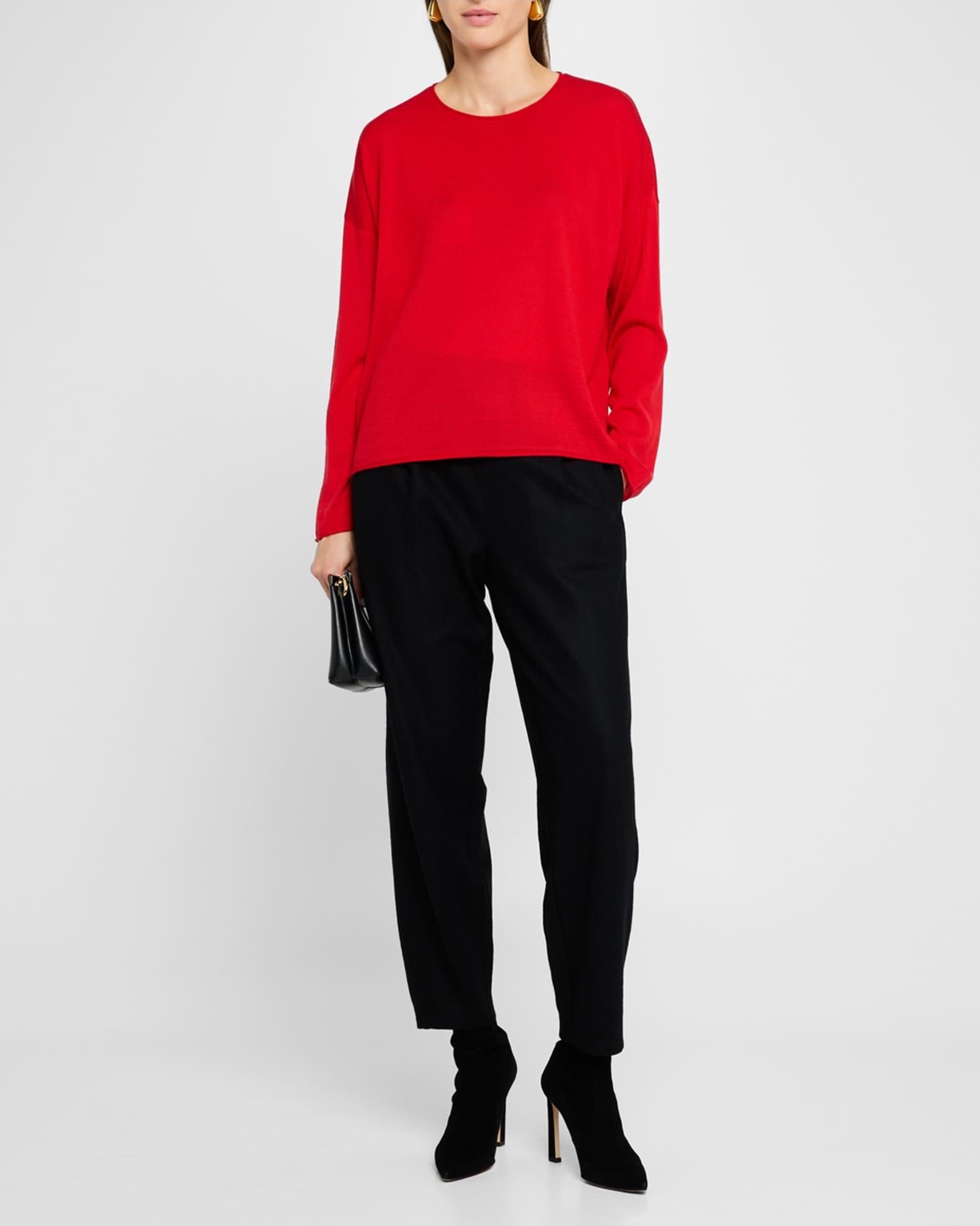Cropped Wool Jersey Lantern Pants Product Image