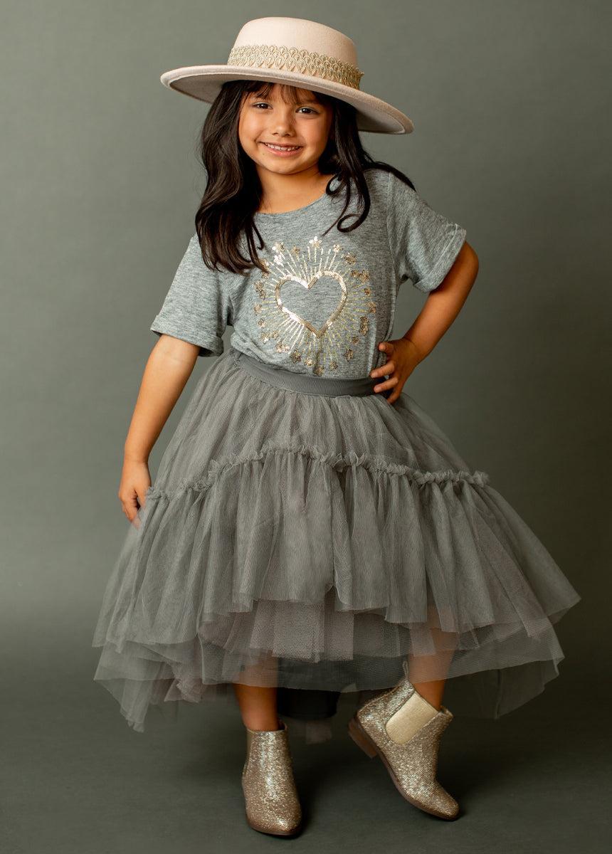 Brigitte Skirt in Gray Girls Product Image
