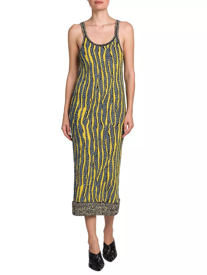 Knit Animal-Jacquard Midi-Dress Product Image