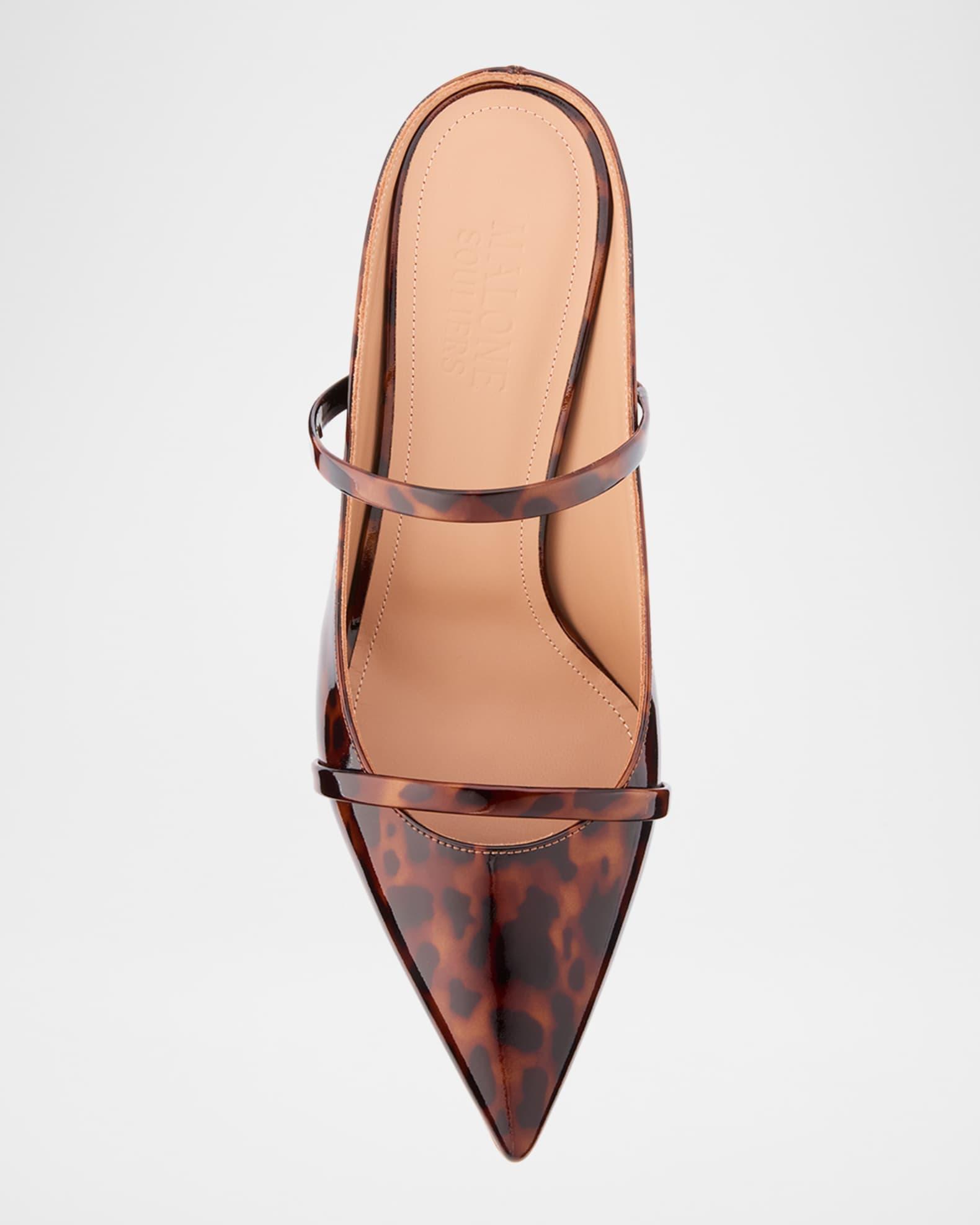 Aurora Leopard Patent Leather Mules Product Image