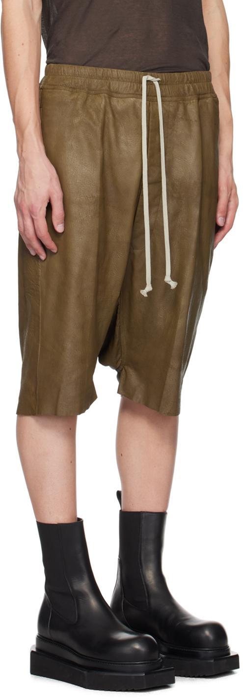 RICK OWENS Brown Megablister Shorts In 35 Bean Product Image