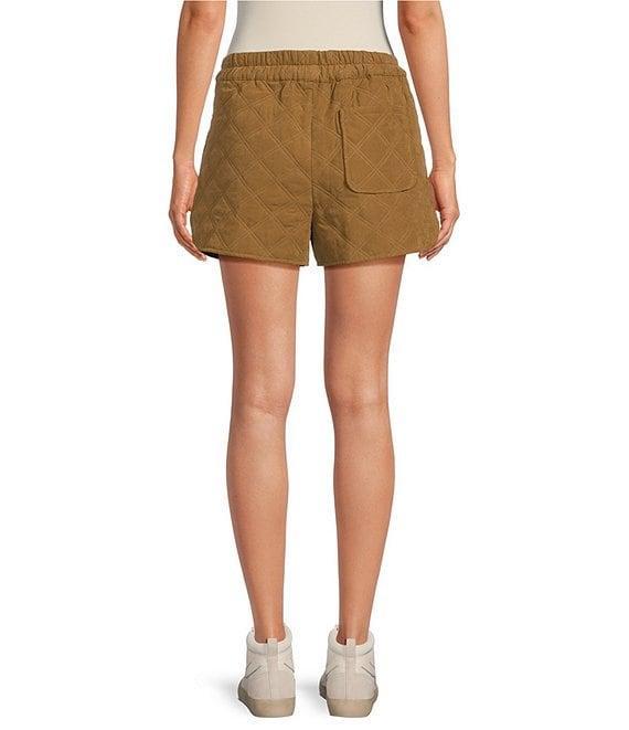 Gianni Bini Lolly Quilted Flat Front Elastic Waist Coordinating Shorts Product Image