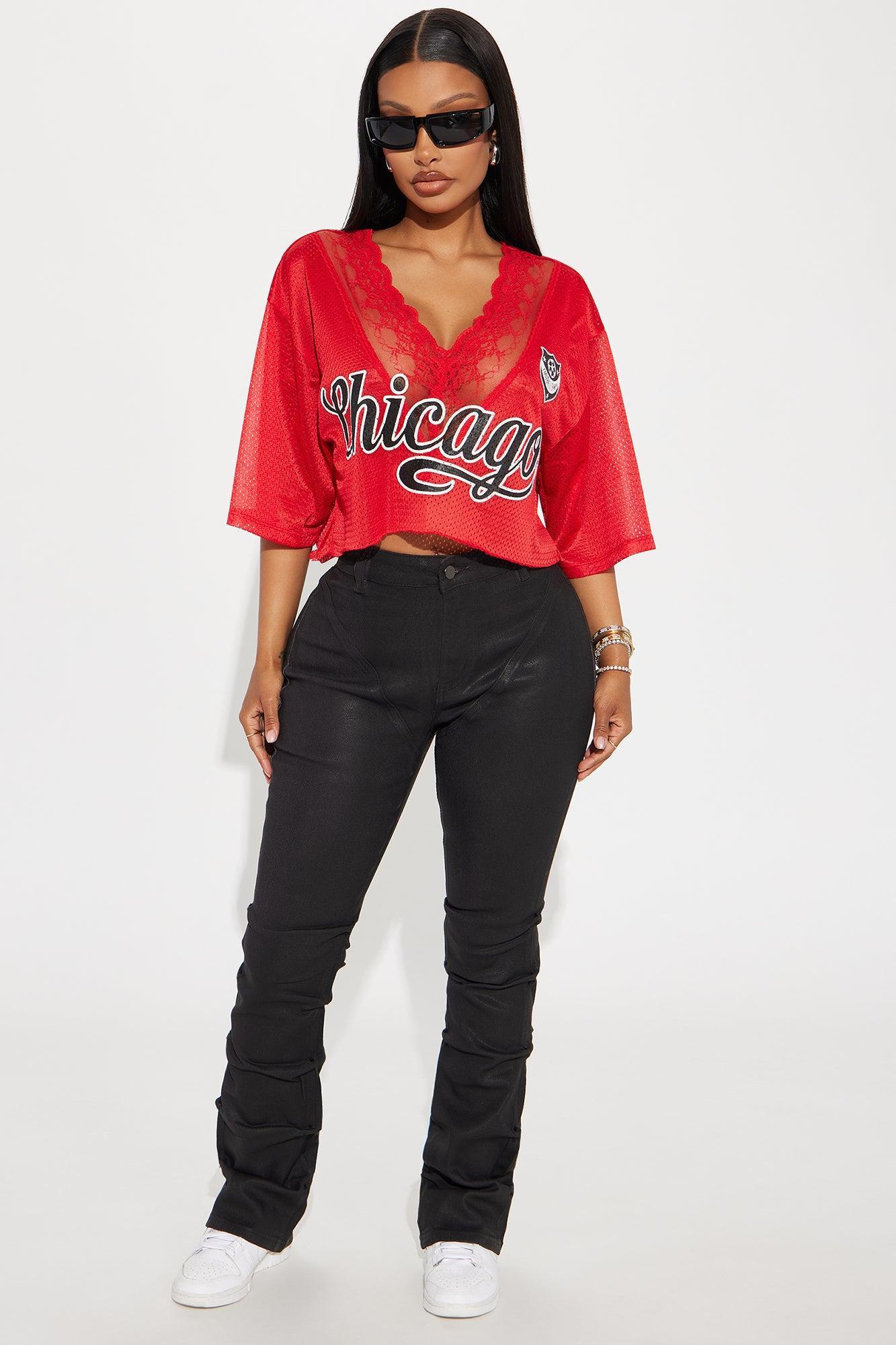Chi Town Jersey Tee - Red/Black Product Image