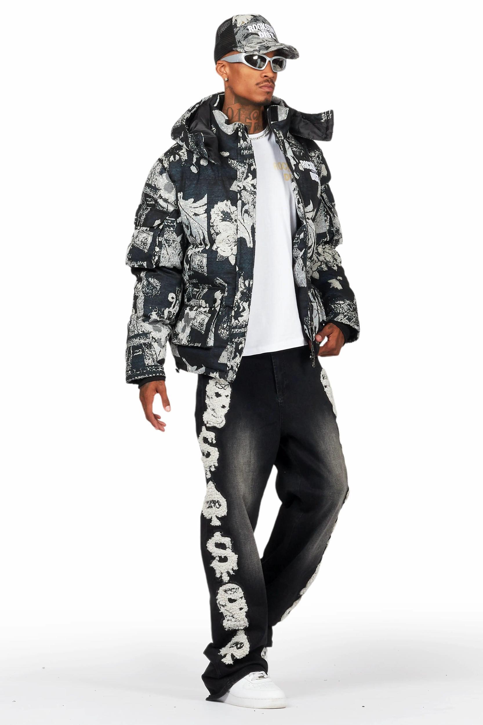 Francis Black Baggy Fit Jean Male Product Image