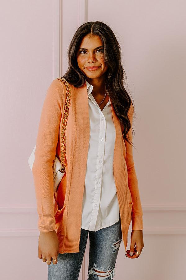 Pulling It Together Cardigan In Light Coral Product Image