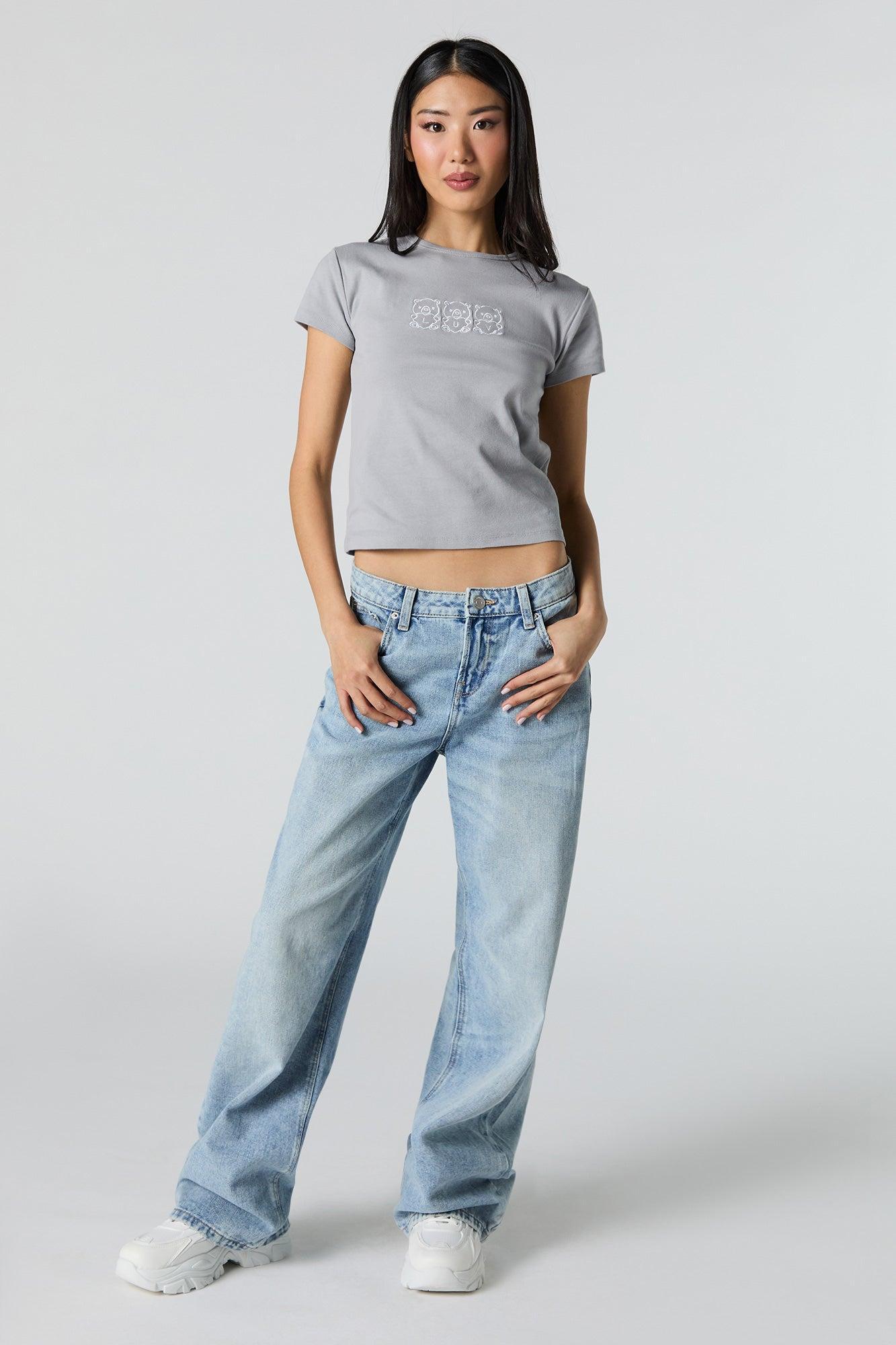 LUV Bears Embroidered T-Shirt Female Product Image
