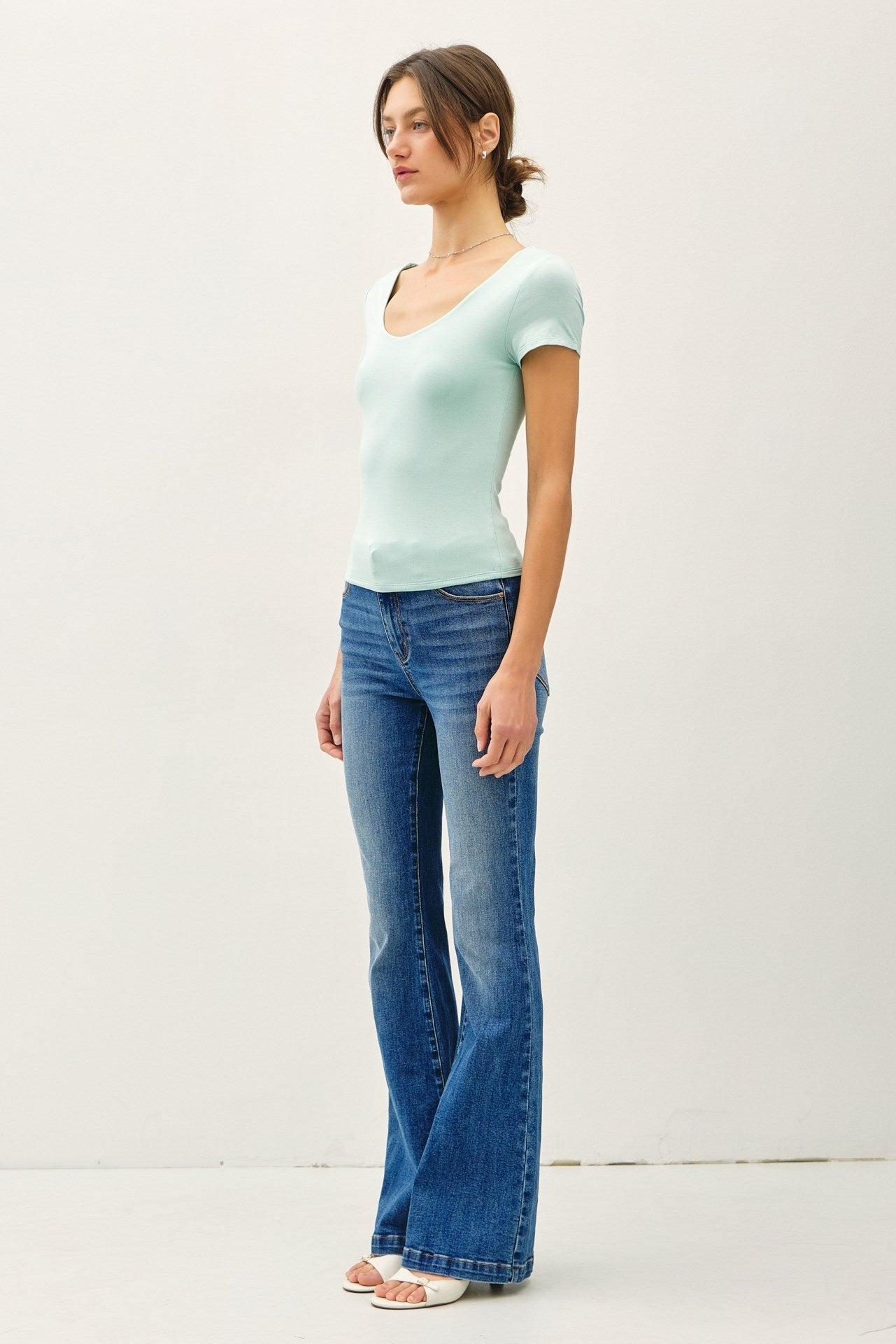 UB BASICS: EASY DOES IT SCOOP NECK TOP Product Image