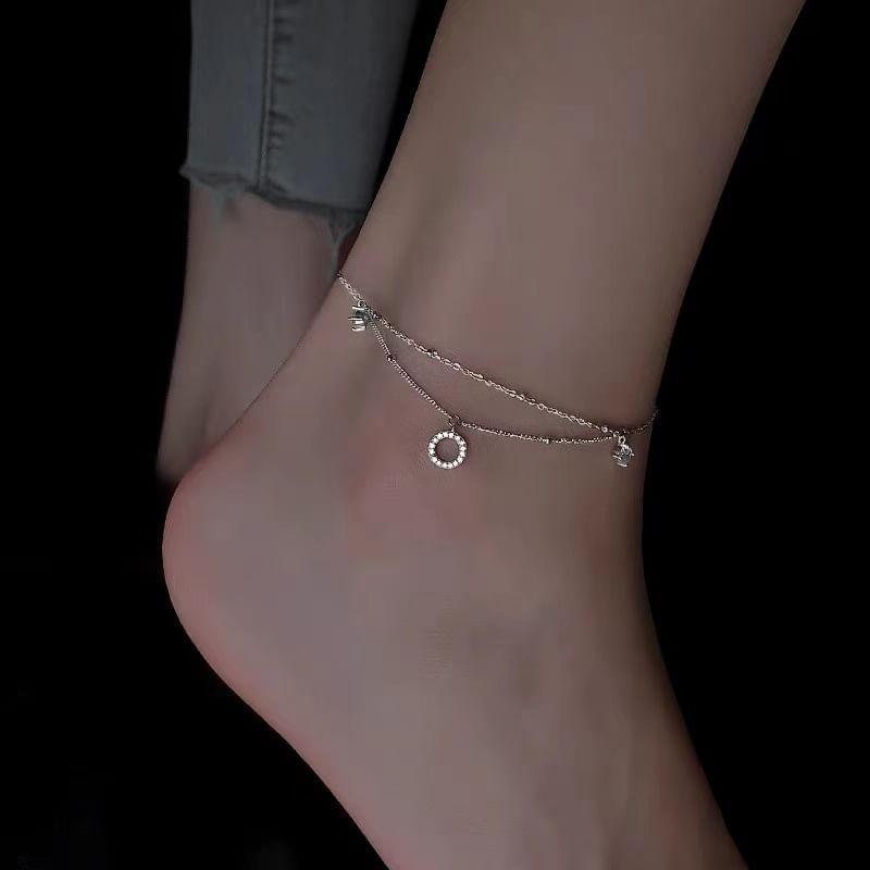 Sterling Silver CZ Anklet Product Image