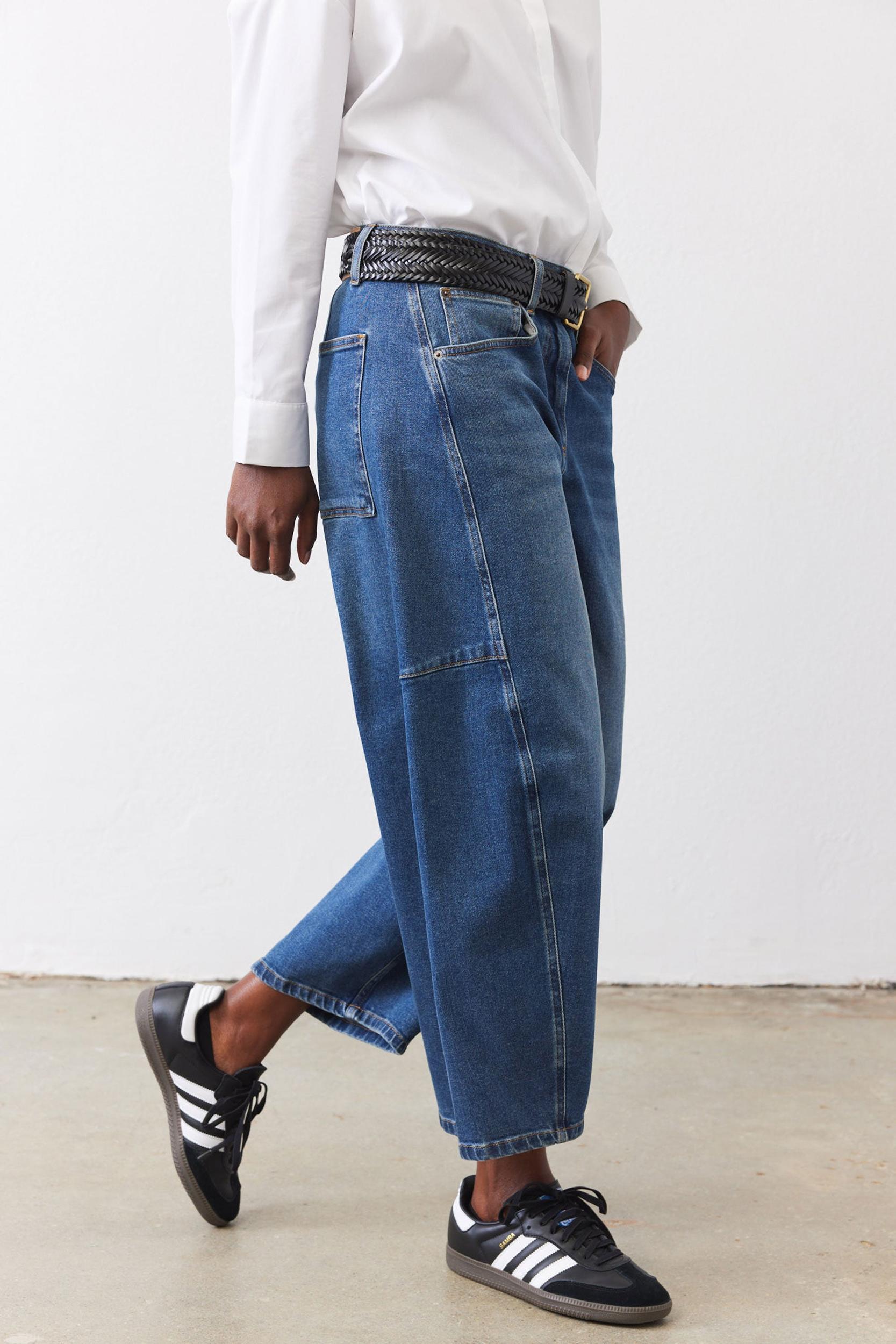 The Wide Barrel Leg Jeans Product Image