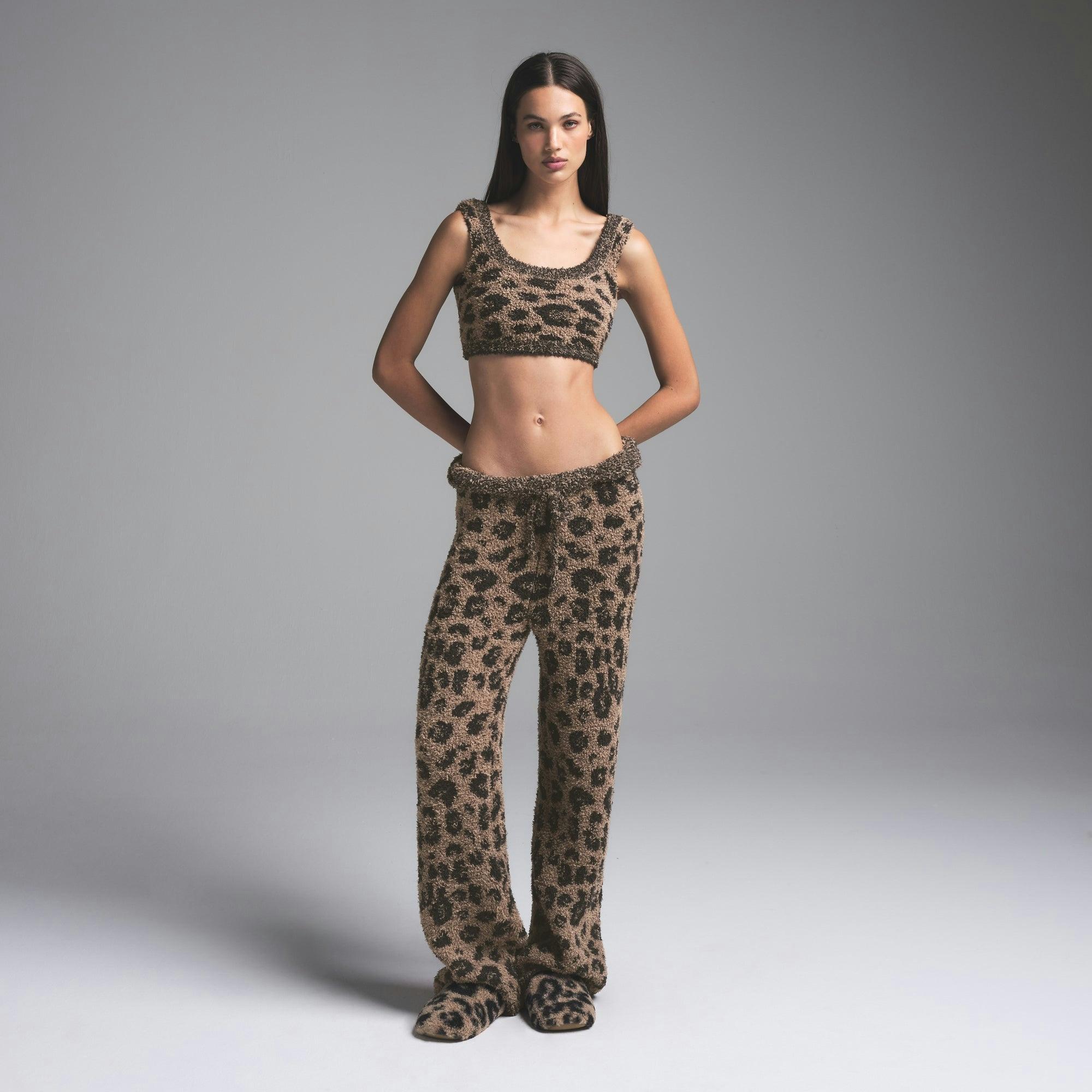 COZY KNIT SCOOP BRALETTE | LEOPARD PRINT Product Image