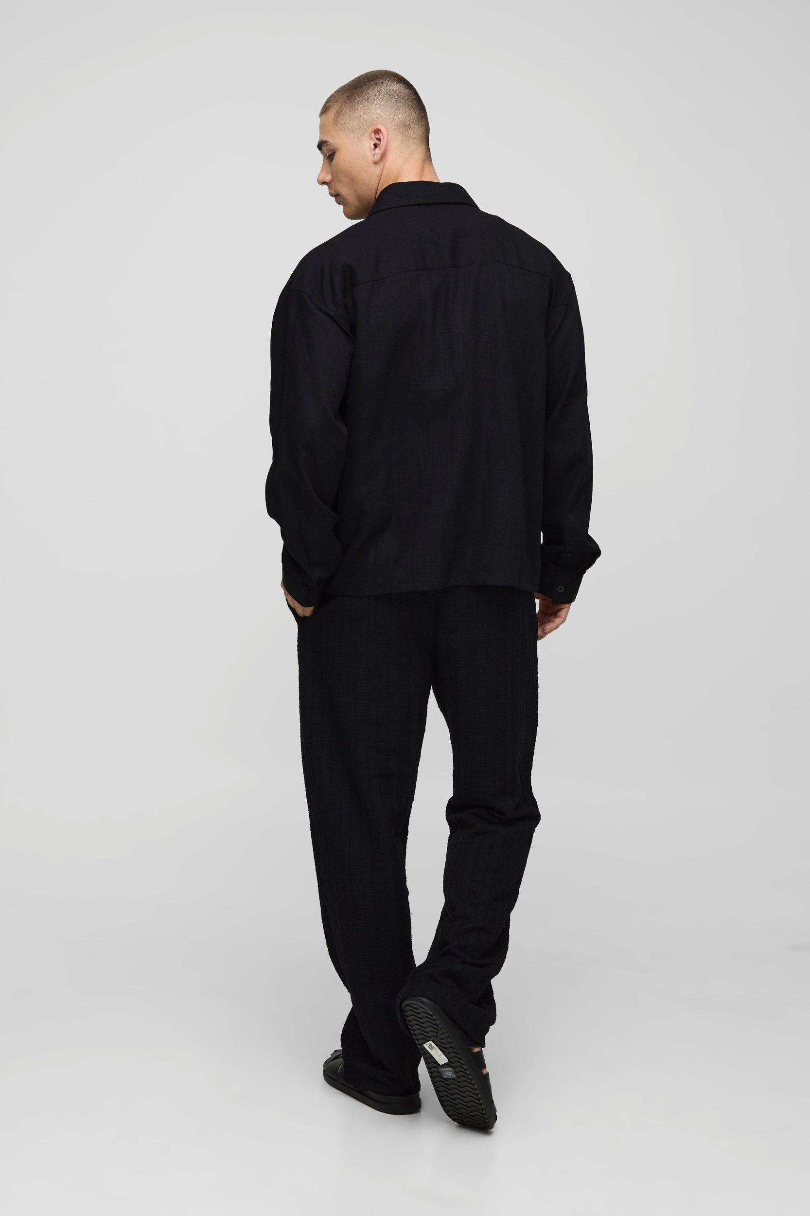 Straight Leg Jacquard Stripe Sweatpants | boohooMAN USA Product Image