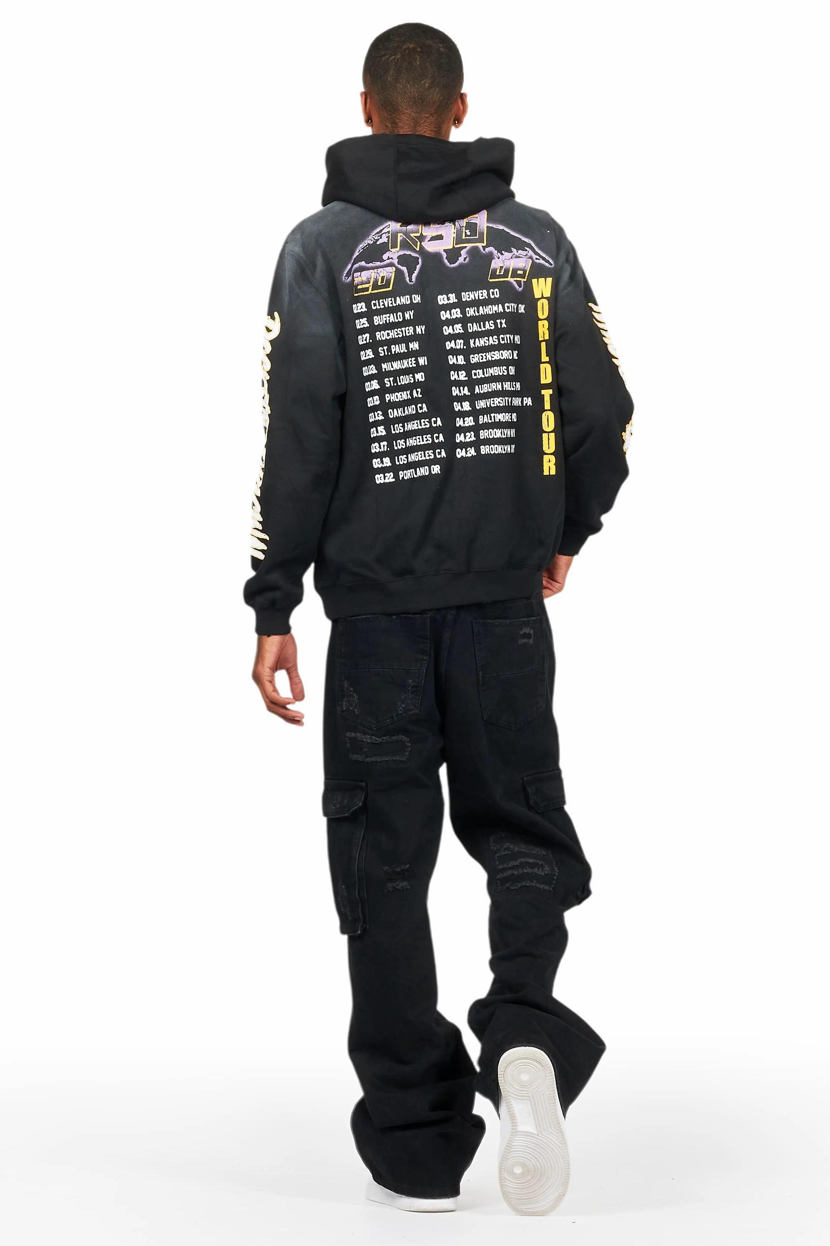 Nand Jet Black Baggy Cargo Jean Male Product Image