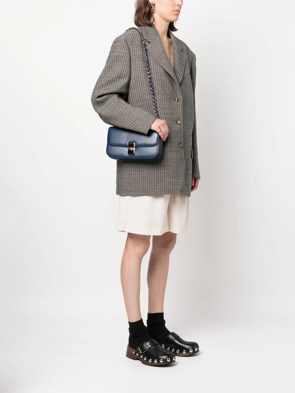 APC Leather Crossbody Bag In Blue Product Image