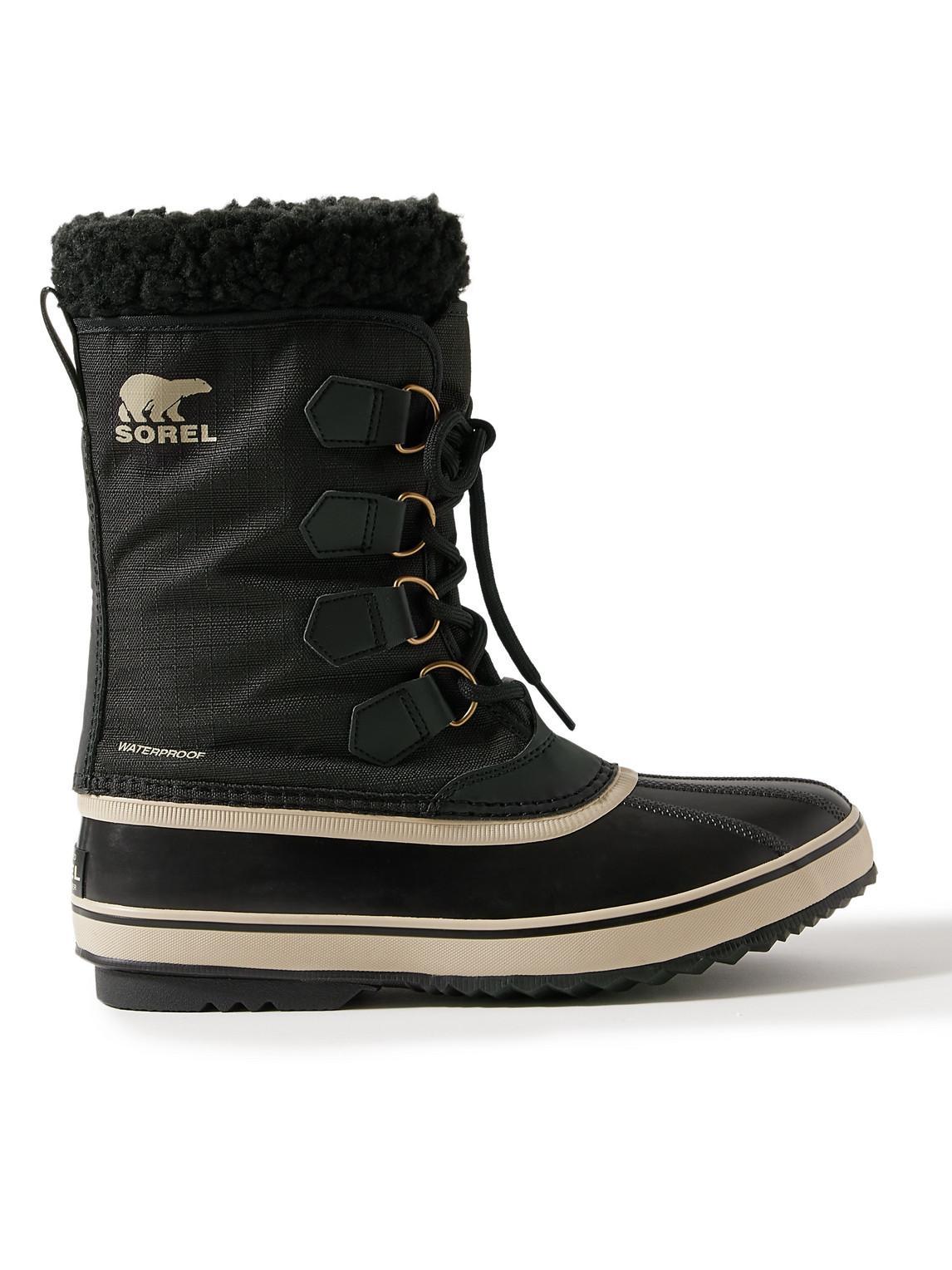 SOREL 1964 Pac Faux Shearling Trim Waterproof Snow Boot In Black Product Image