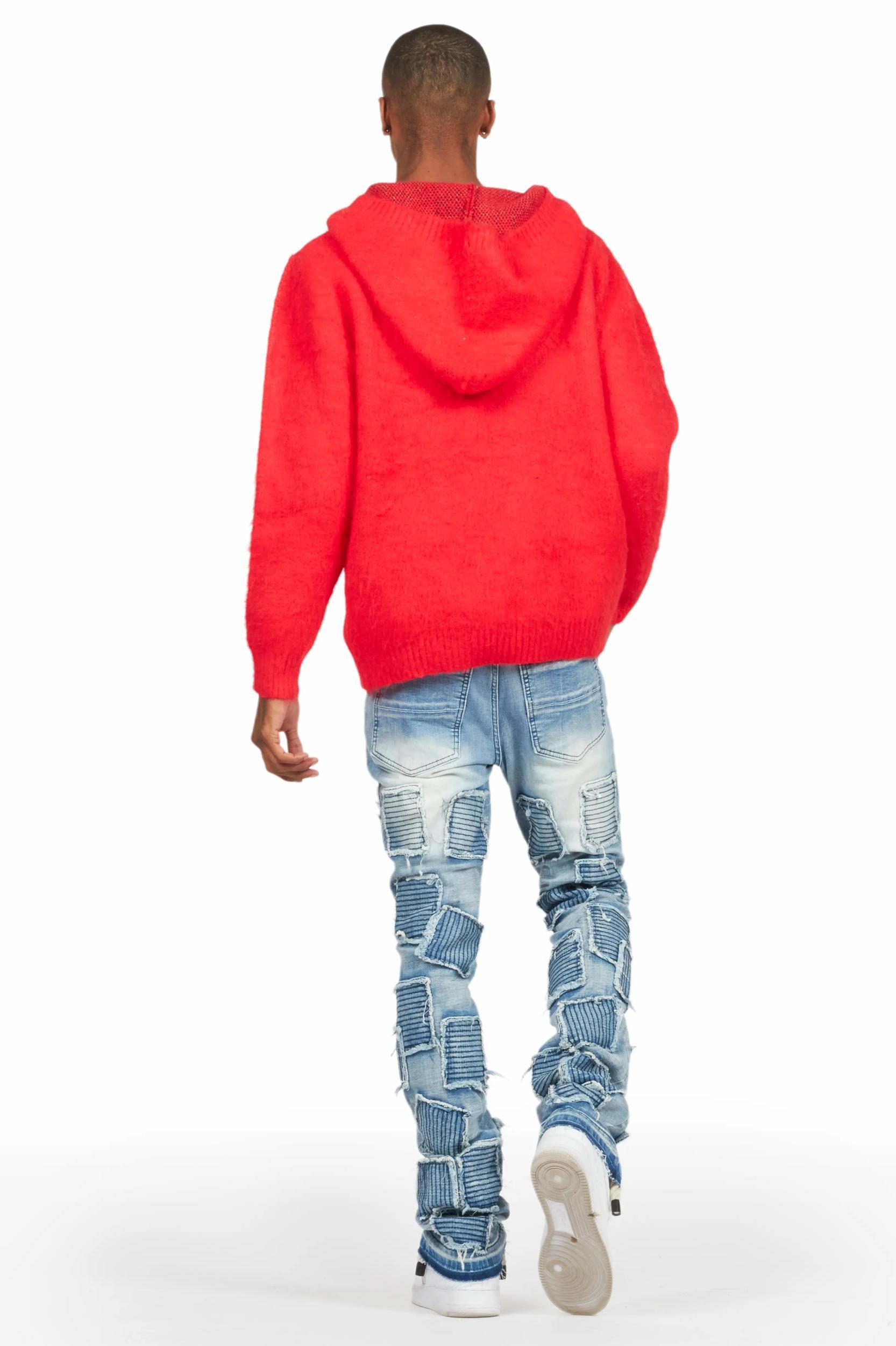 Gawel Blue Stacked Flare Jean Male Product Image