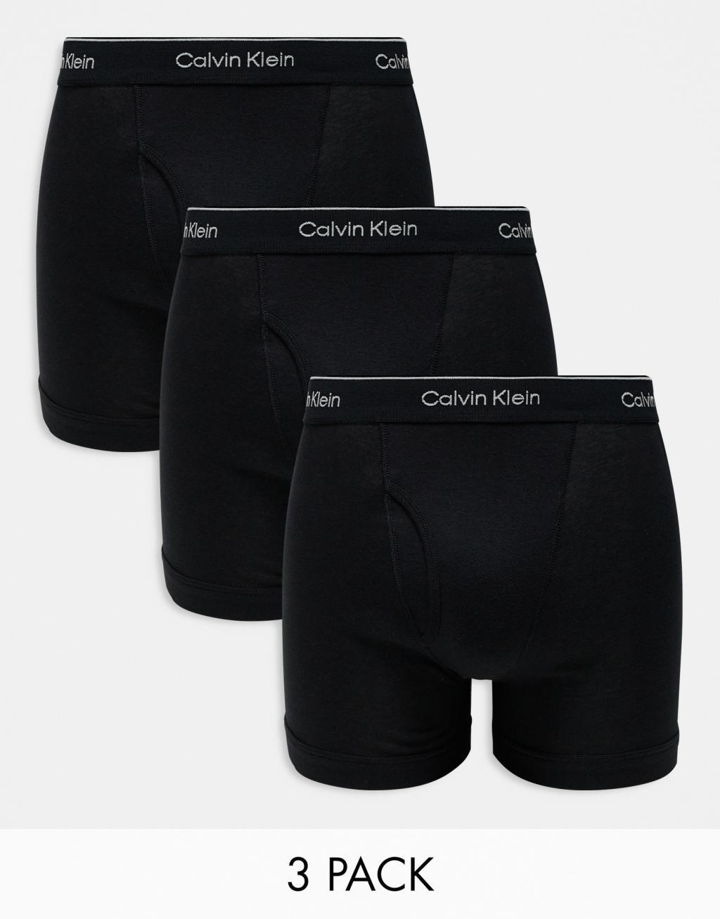 Calvin Klein Cotton Classics 3 pack boxer brief in black Product Image