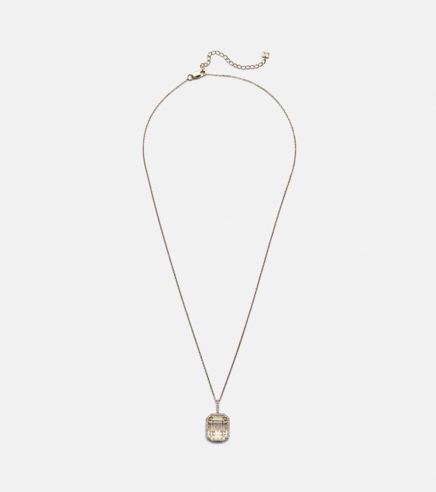 MATEO 14kt Gold Necklace With Quartz And Diamonds Product Image