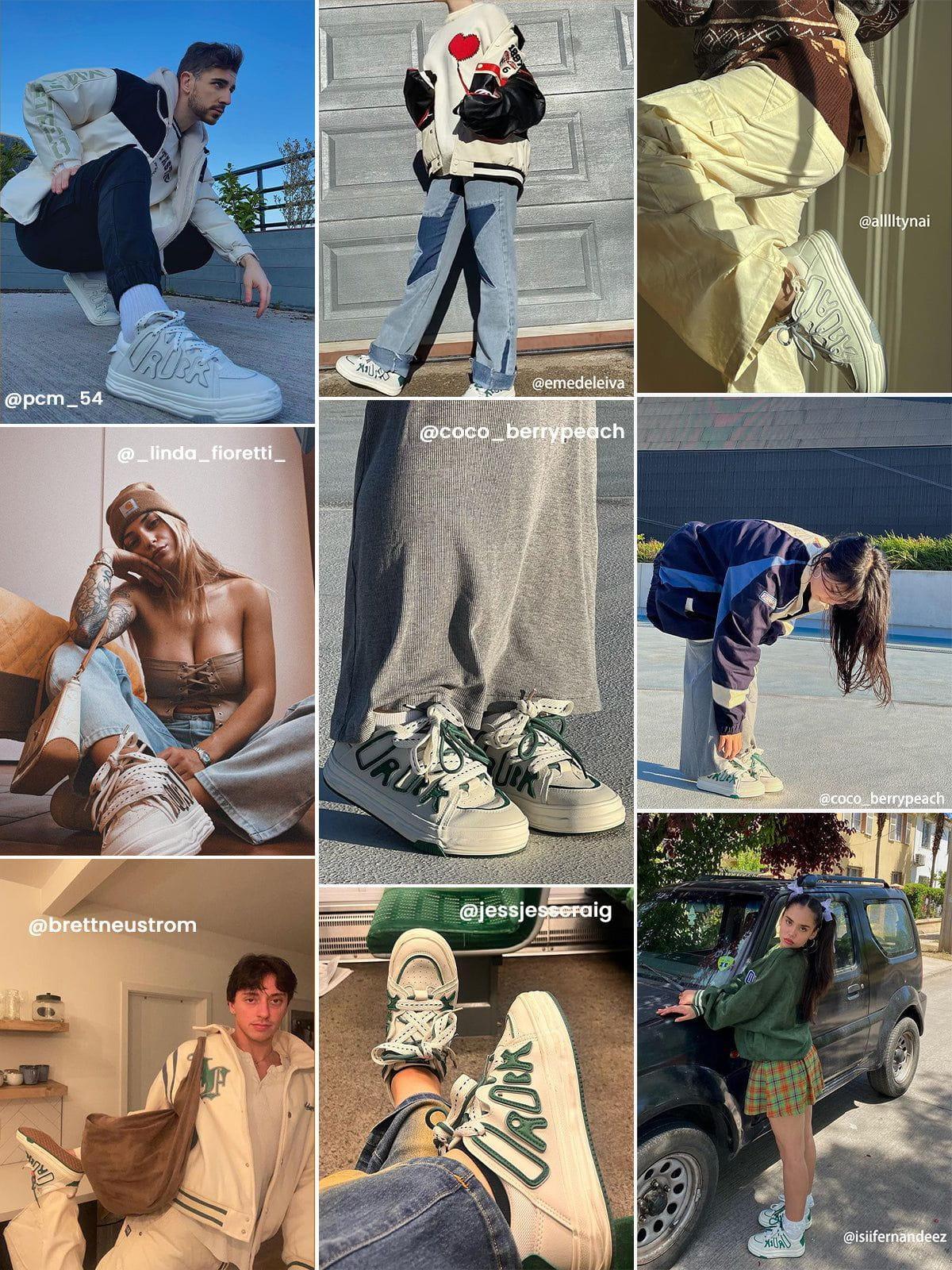 StarryClimb Dissolving Sole Patchwork Skate Shoes Product Image