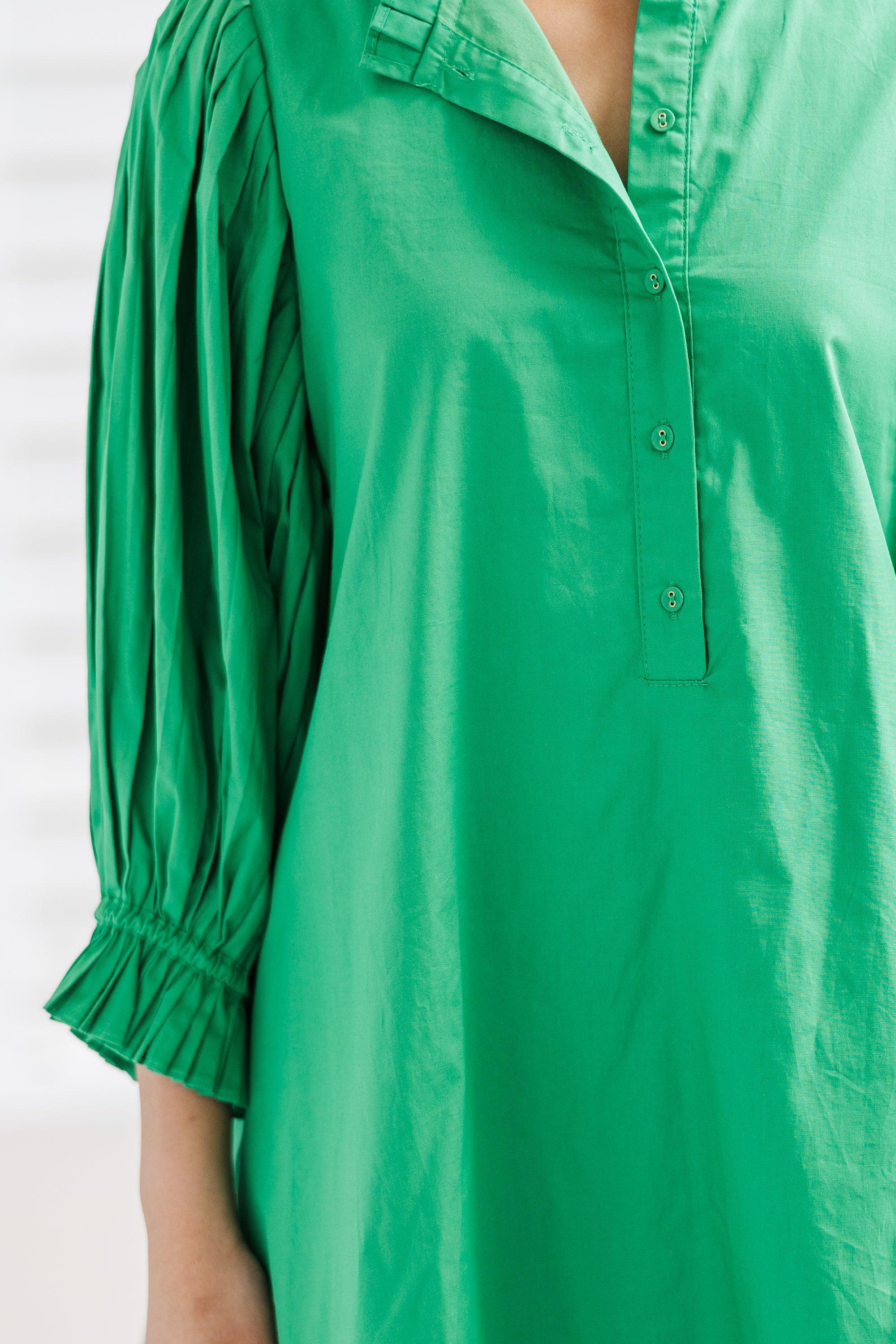 Under The Stars Kelly Green Tie Back Dress Female Product Image