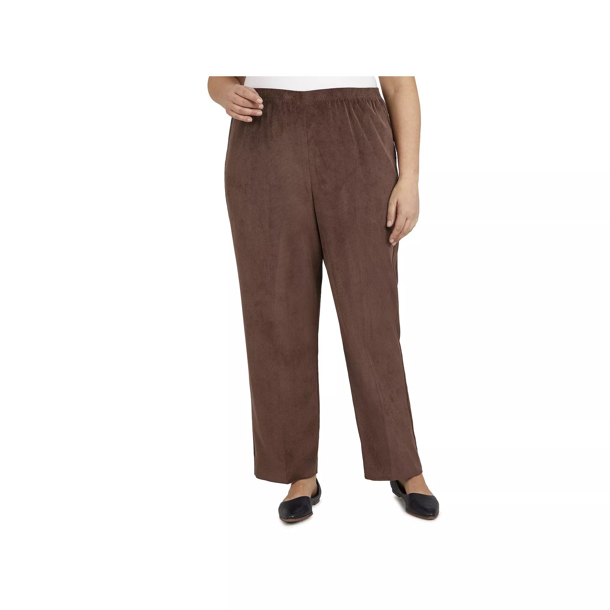 Plus Size Alfred Dunner Classics Pull-On Straight-Leg Pants, Women's, Size: 24W Short Product Image