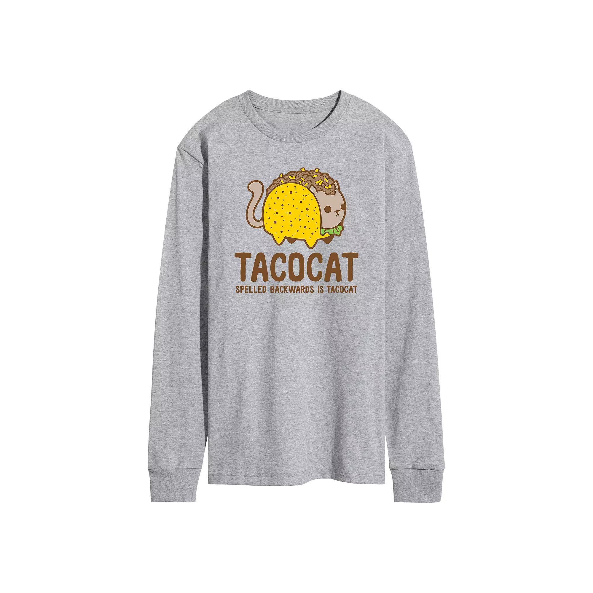 Men's Tacocat Spelled Backwards Is Tacocat Graphic Tee, Size: Small, Gray Product Image