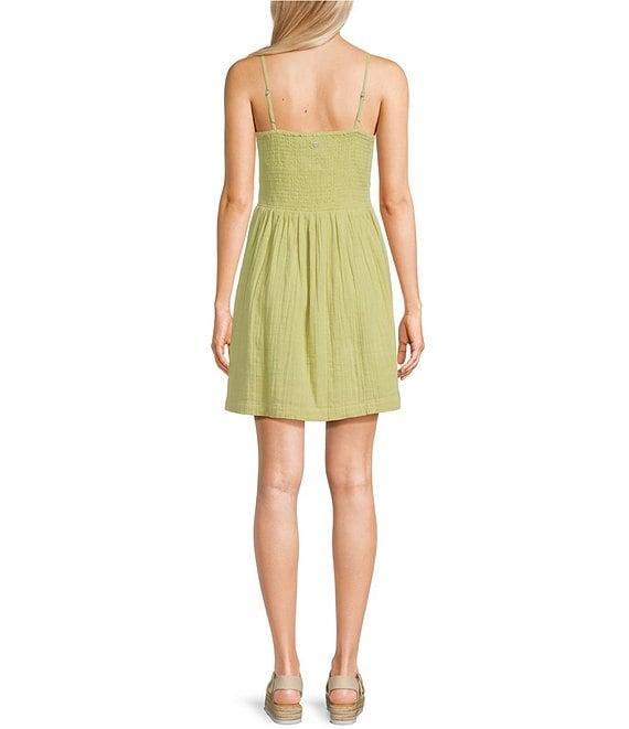 Roxy Sunrise Vibes Sleeveless Twisted-Bodice Cutout-Detail Dress Product Image