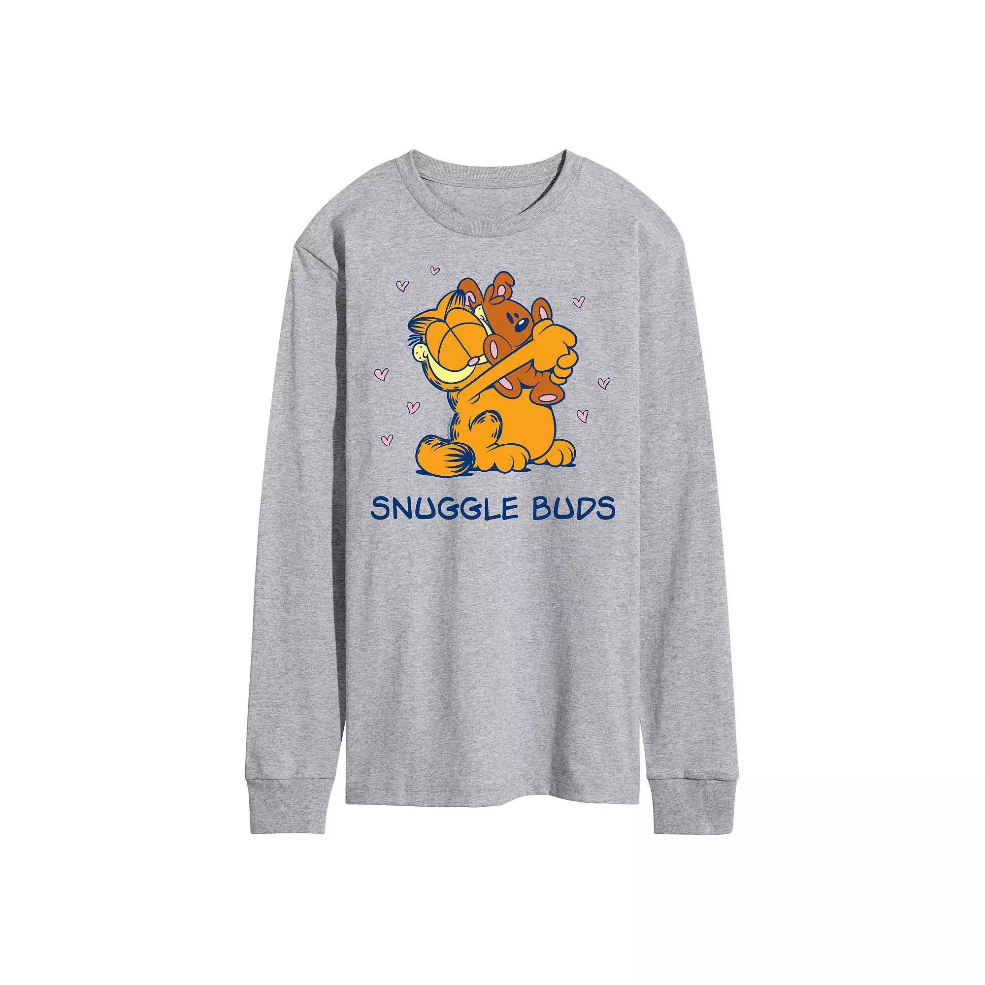 Mens Garfield Snuggle Buds Long Sleeve Graphic Tee Product Image