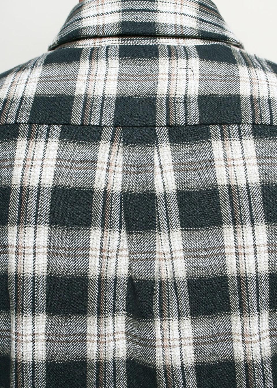 Oxford Shirt // Grey Herringbone Plaid Product Image