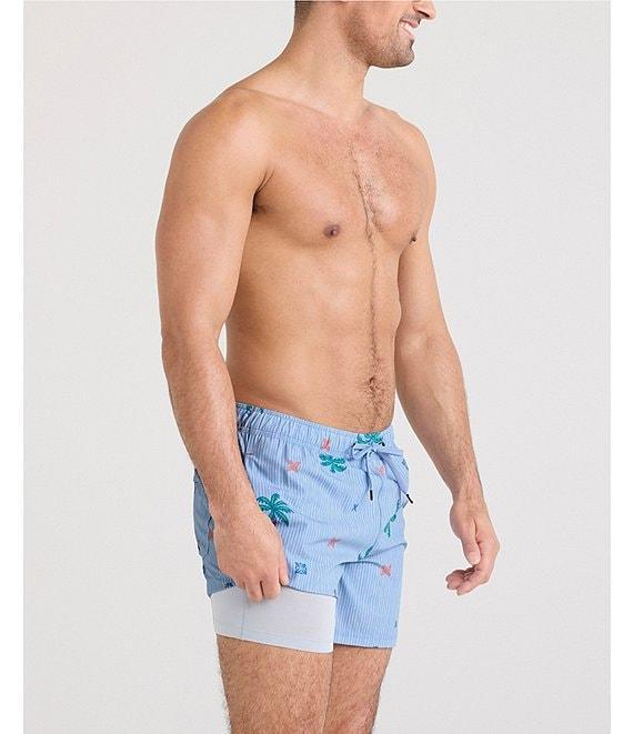 SAXX Palmtastic Oh Buoy 2N1 5#double; Inseam Slim Fit Volley Swim Shorts Product Image